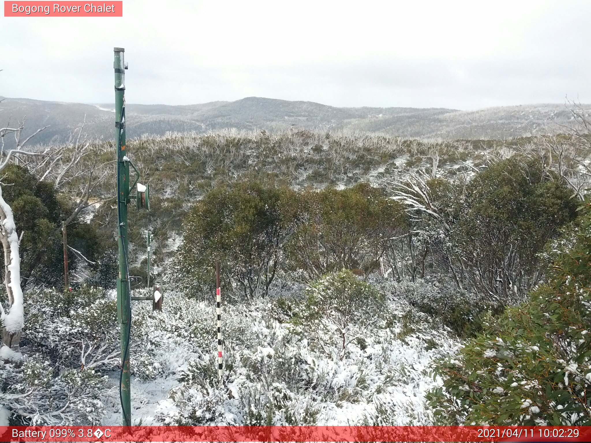 Bogong Web Cam 10:02am Sunday 11th of April 2021