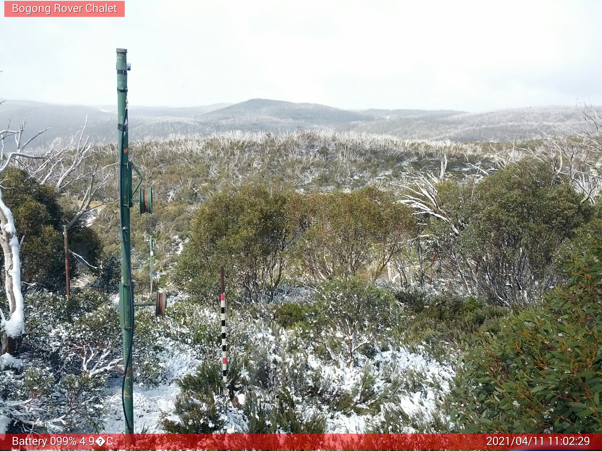 Bogong Web Cam 11:02am Sunday 11th of April 2021