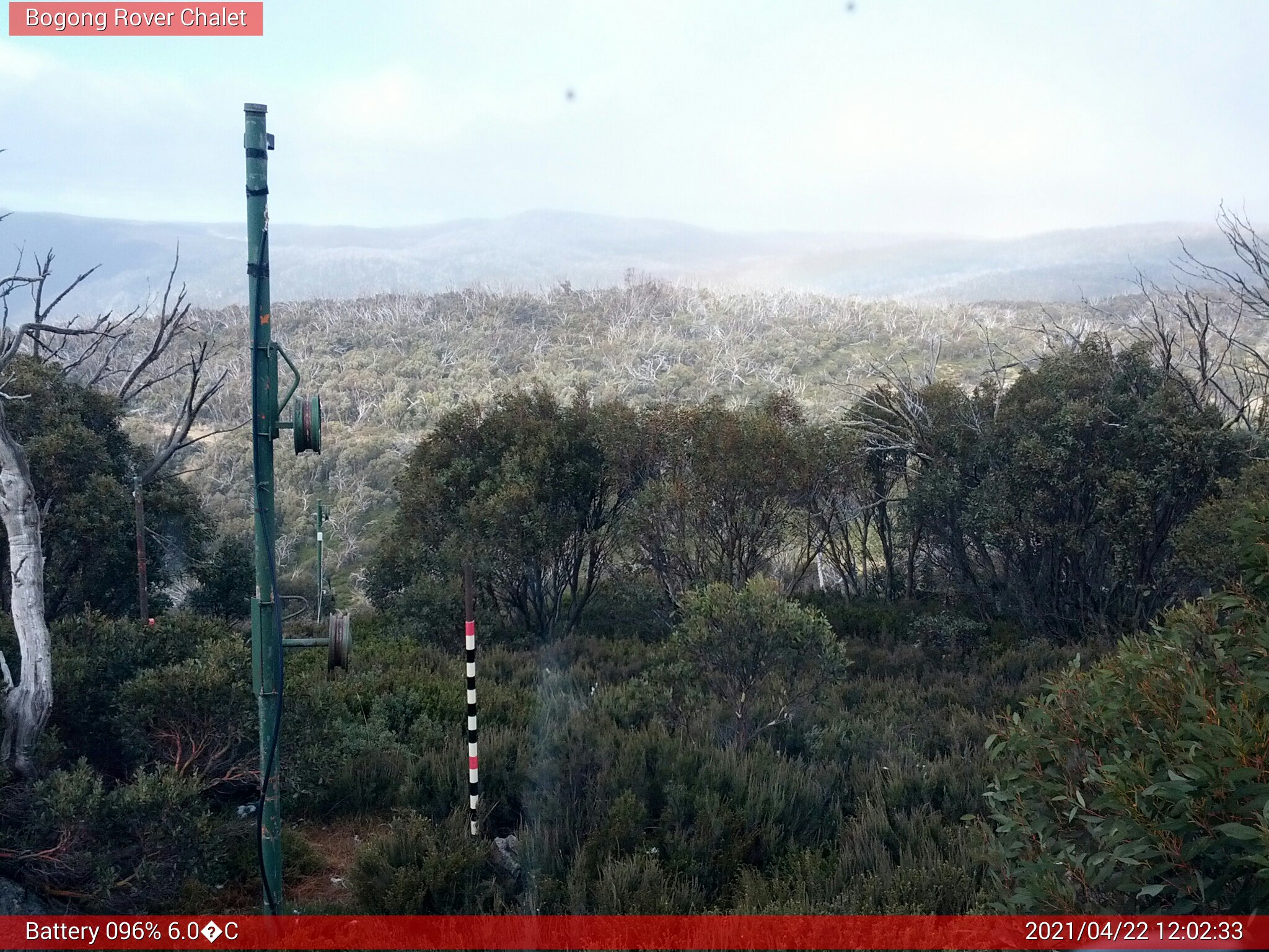 Bogong Web Cam 12:02pm Thursday 22nd of April 2021