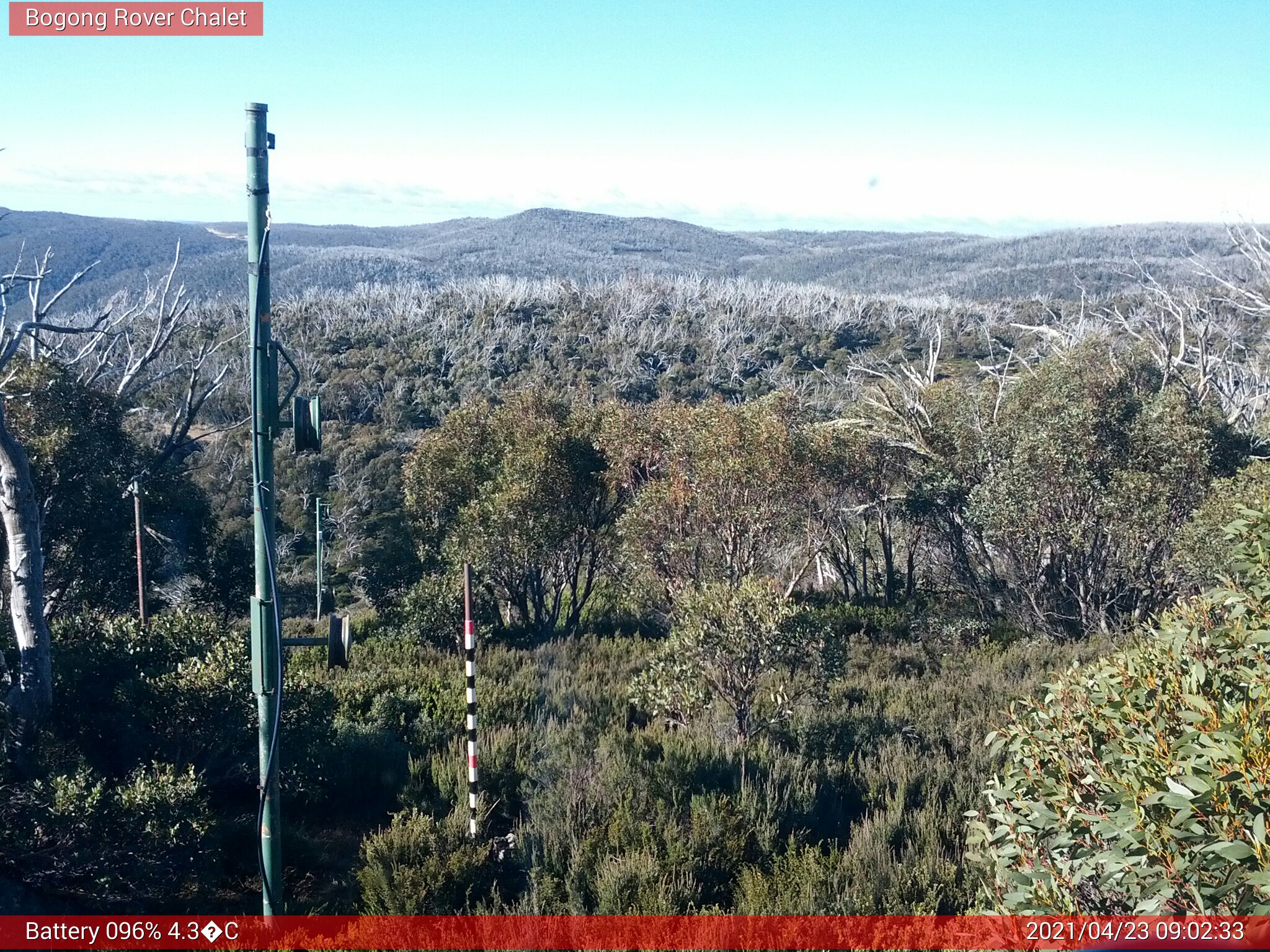 Bogong Web Cam 9:02am Friday 23rd of April 2021