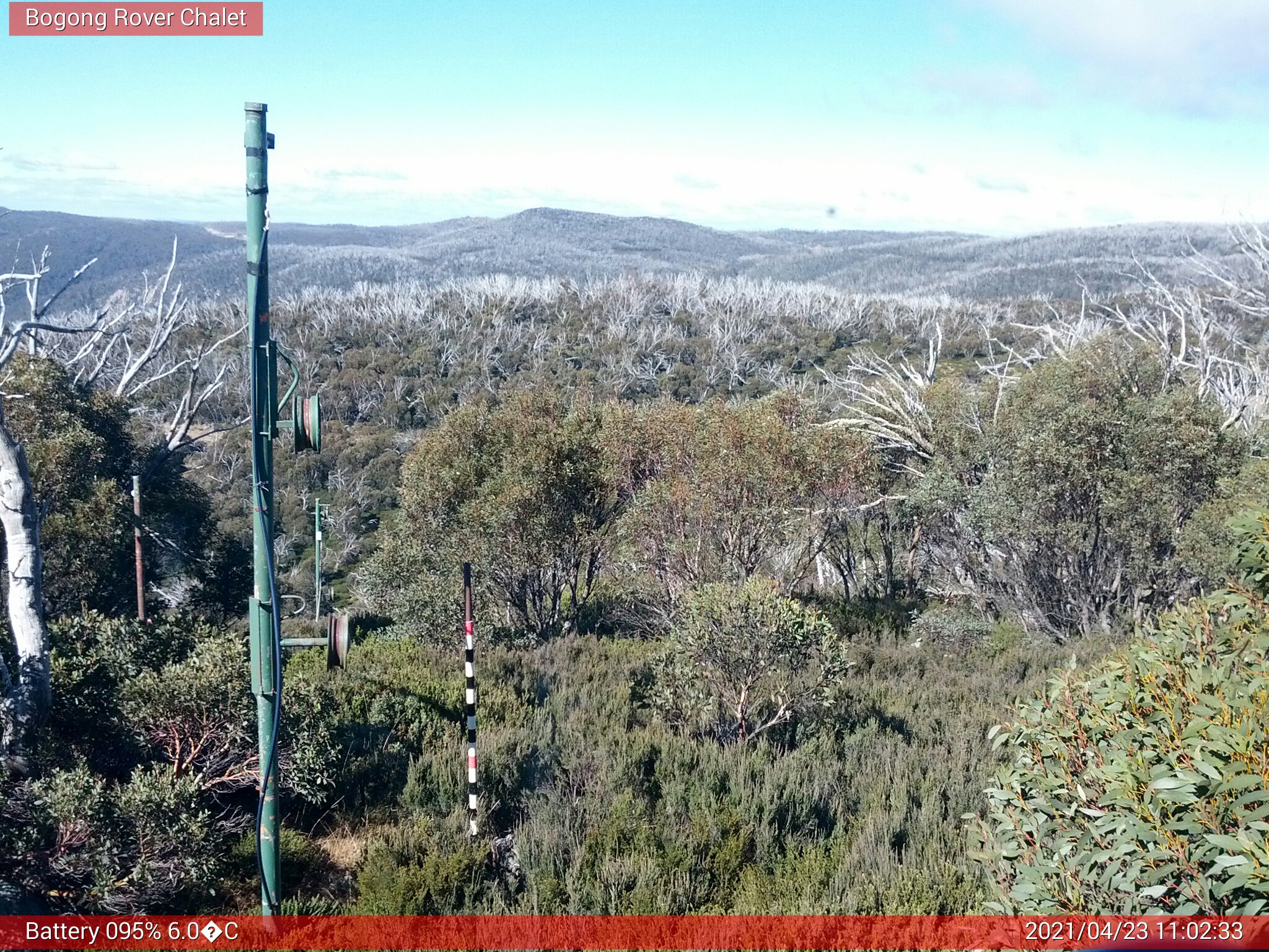 Bogong Web Cam 11:02am Friday 23rd of April 2021