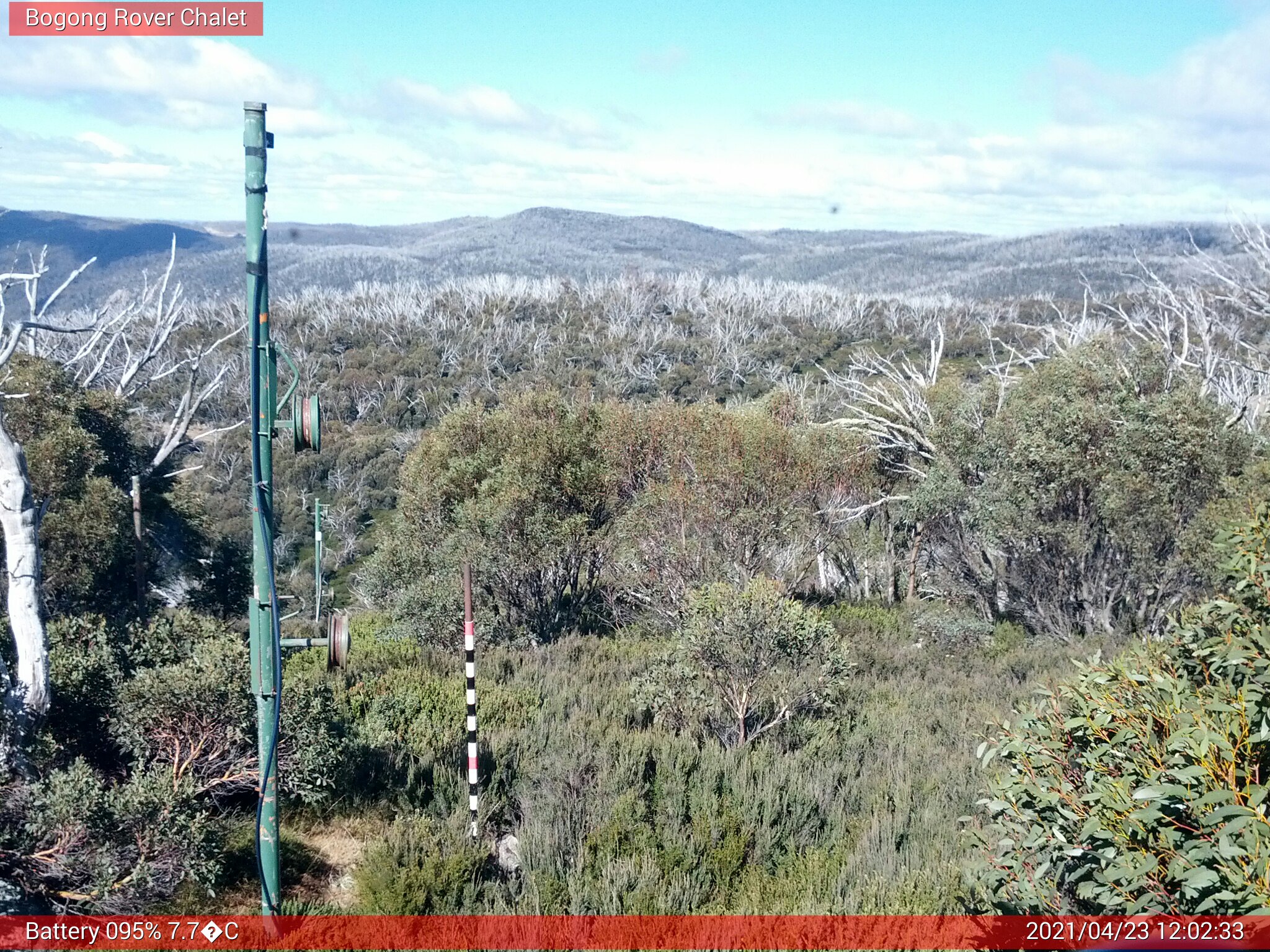 Bogong Web Cam 12:02pm Friday 23rd of April 2021