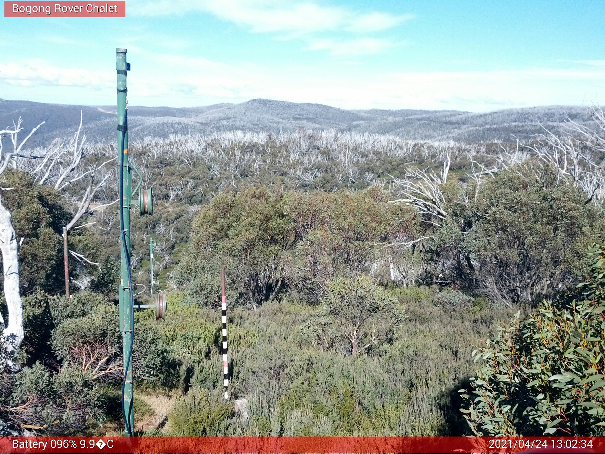 Bogong Web Cam 1:02pm Saturday 24th of April 2021