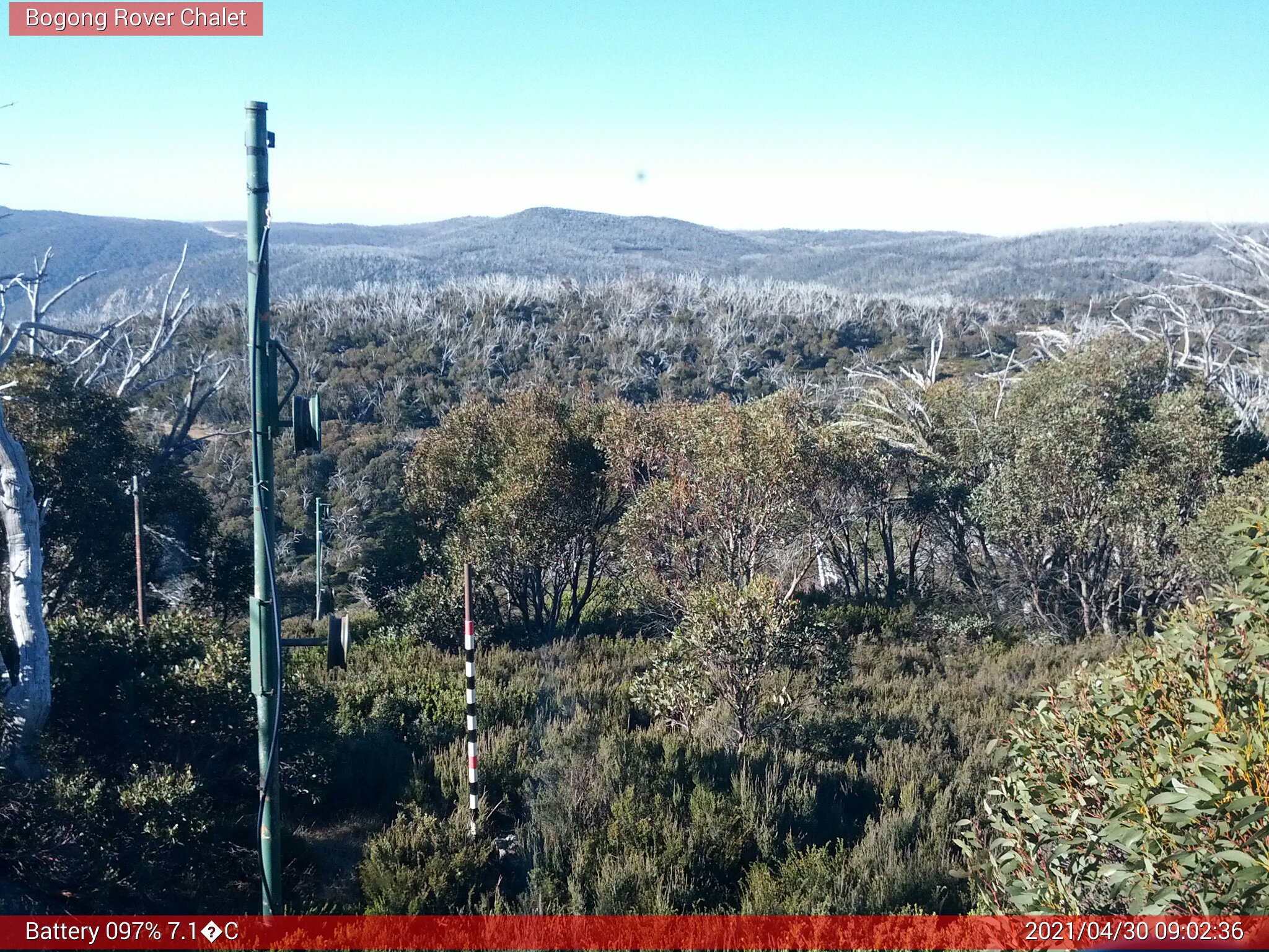 Bogong Web Cam 9:02am Friday 30th of April 2021