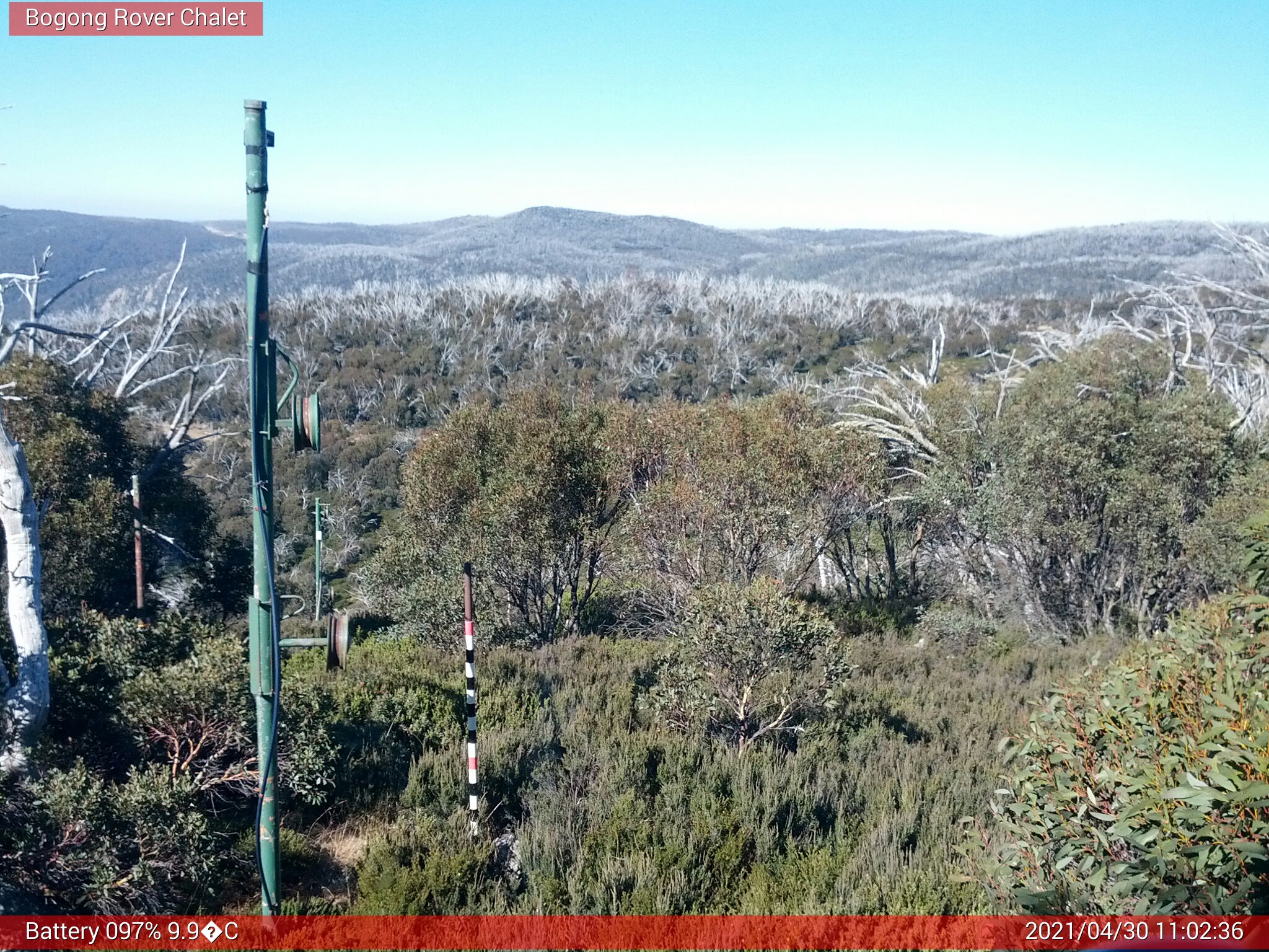 Bogong Web Cam 11:02am Friday 30th of April 2021