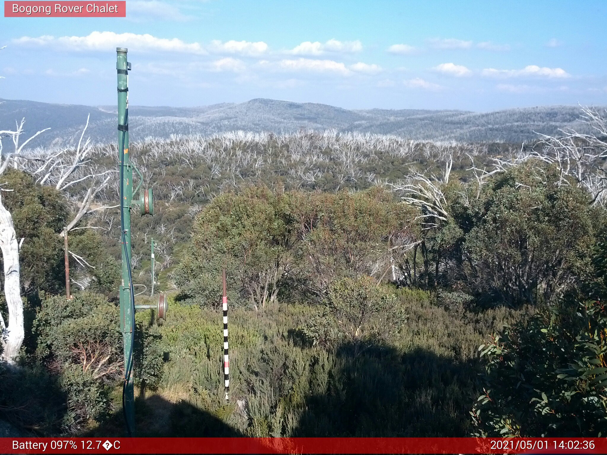 Bogong Web Cam 2:02pm Saturday 1st of May 2021