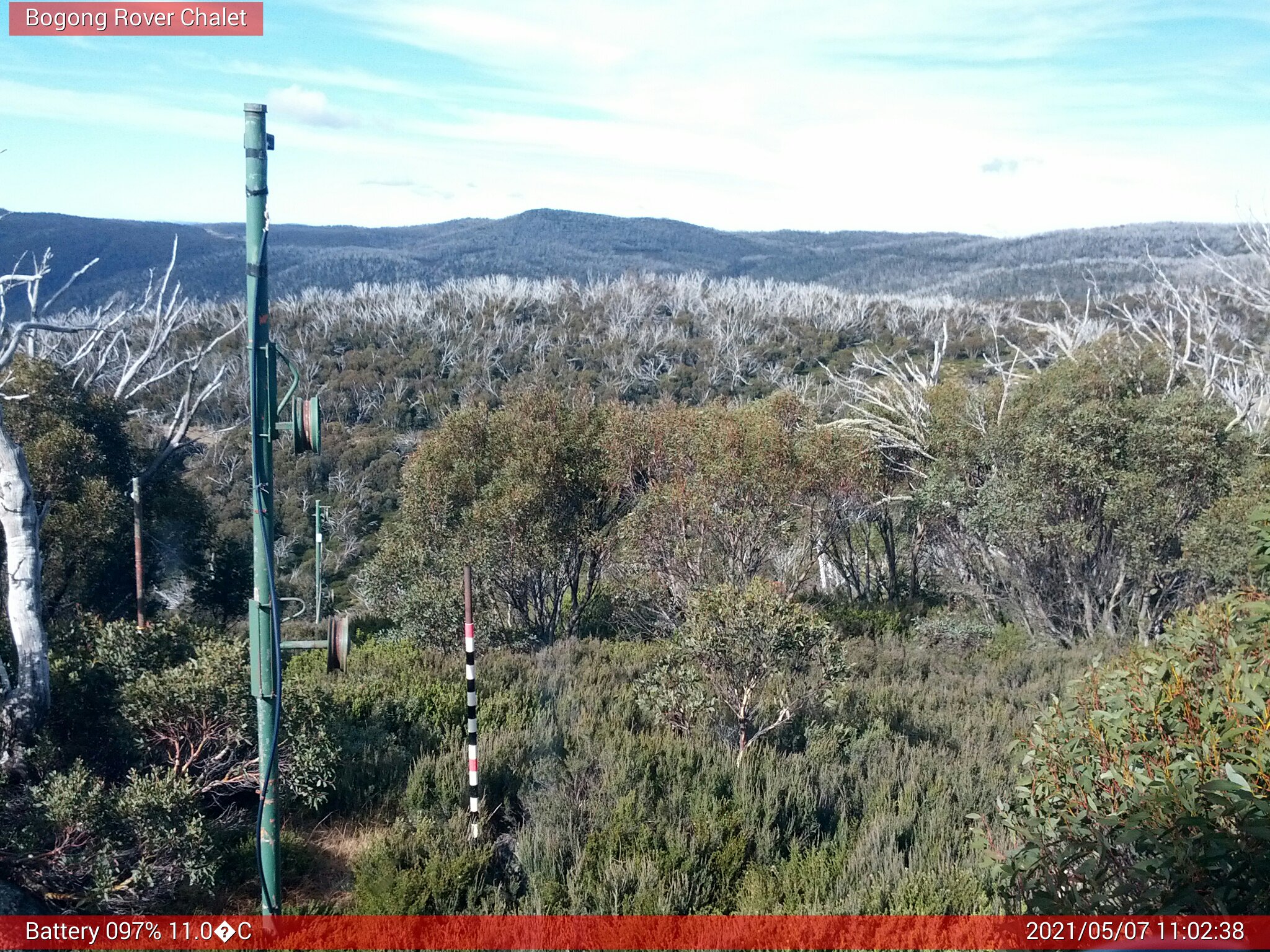 Bogong Web Cam 11:02am Friday 7th of May 2021