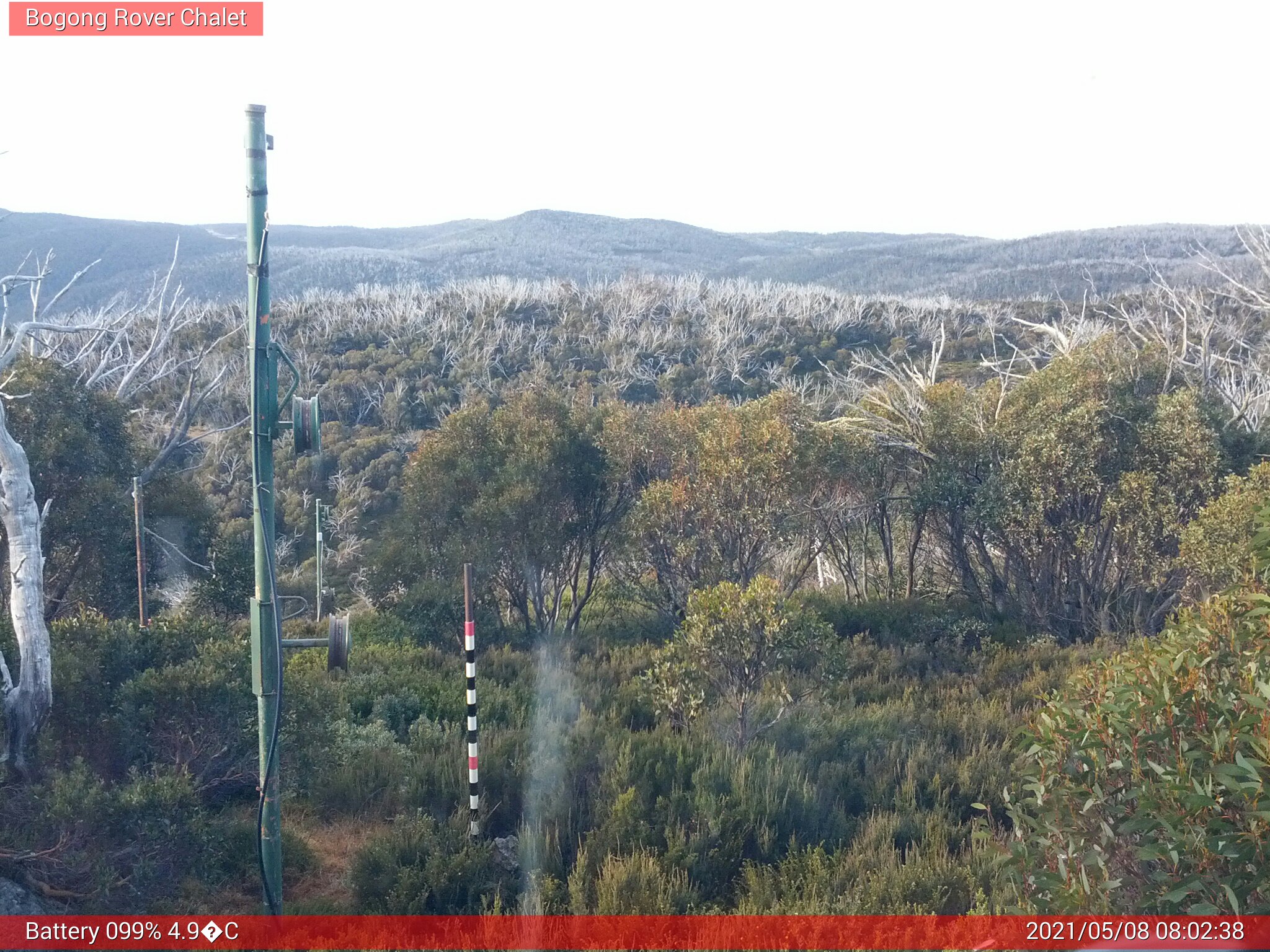 Bogong Web Cam 8:02am Saturday 8th of May 2021