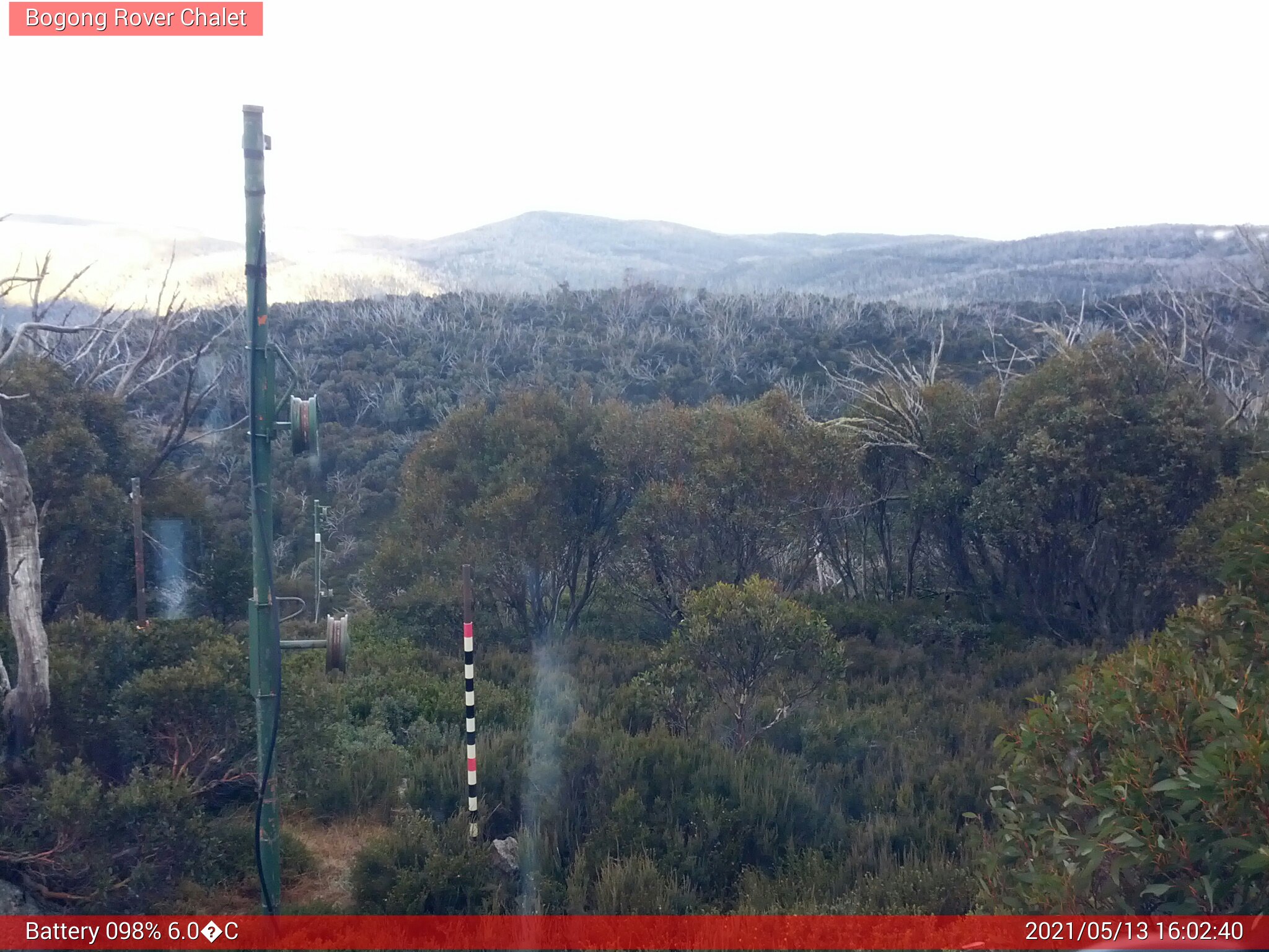 Bogong Web Cam 4:02pm Thursday 13th of May 2021