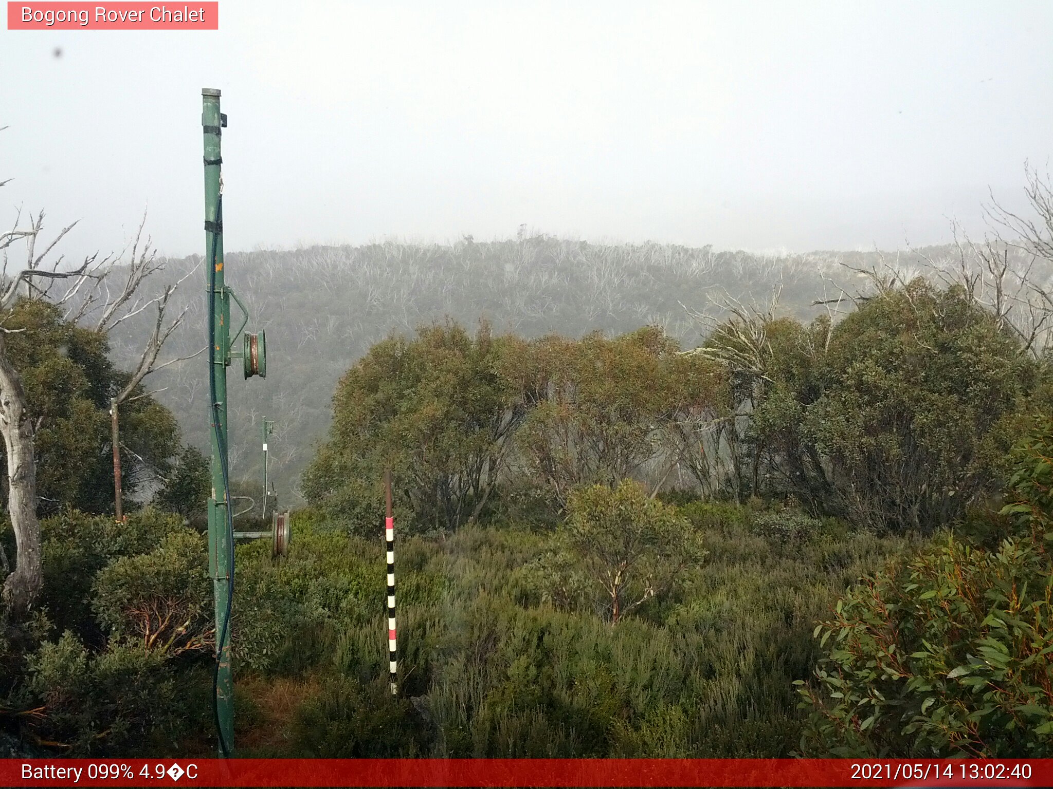 Bogong Web Cam 1:02pm Friday 14th of May 2021