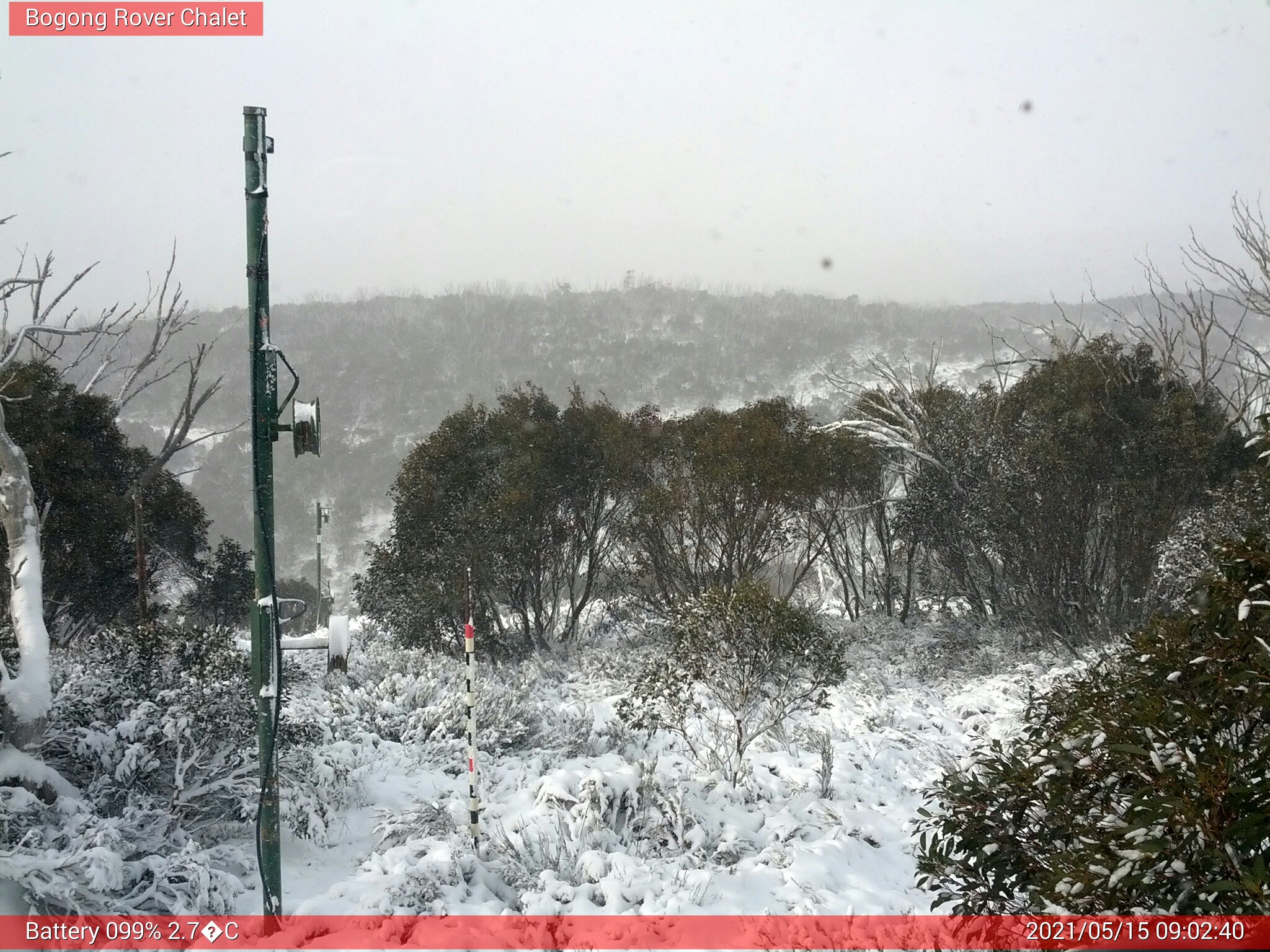 Bogong Web Cam 9:02am Saturday 15th of May 2021