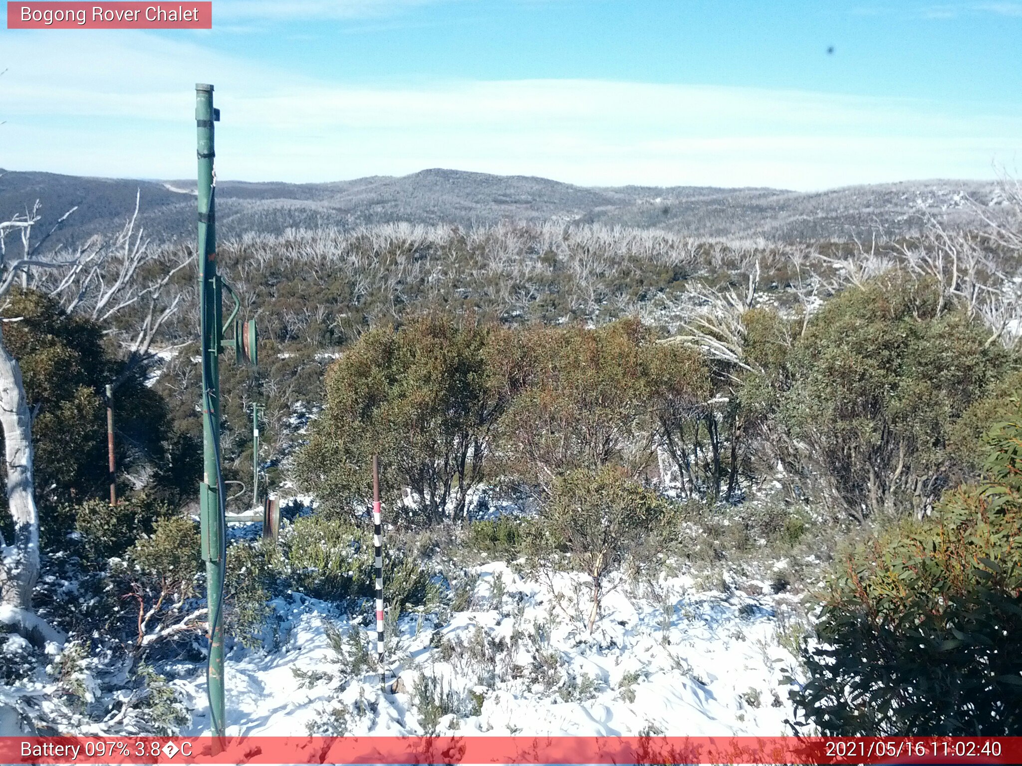 Bogong Web Cam 11:02am Sunday 16th of May 2021