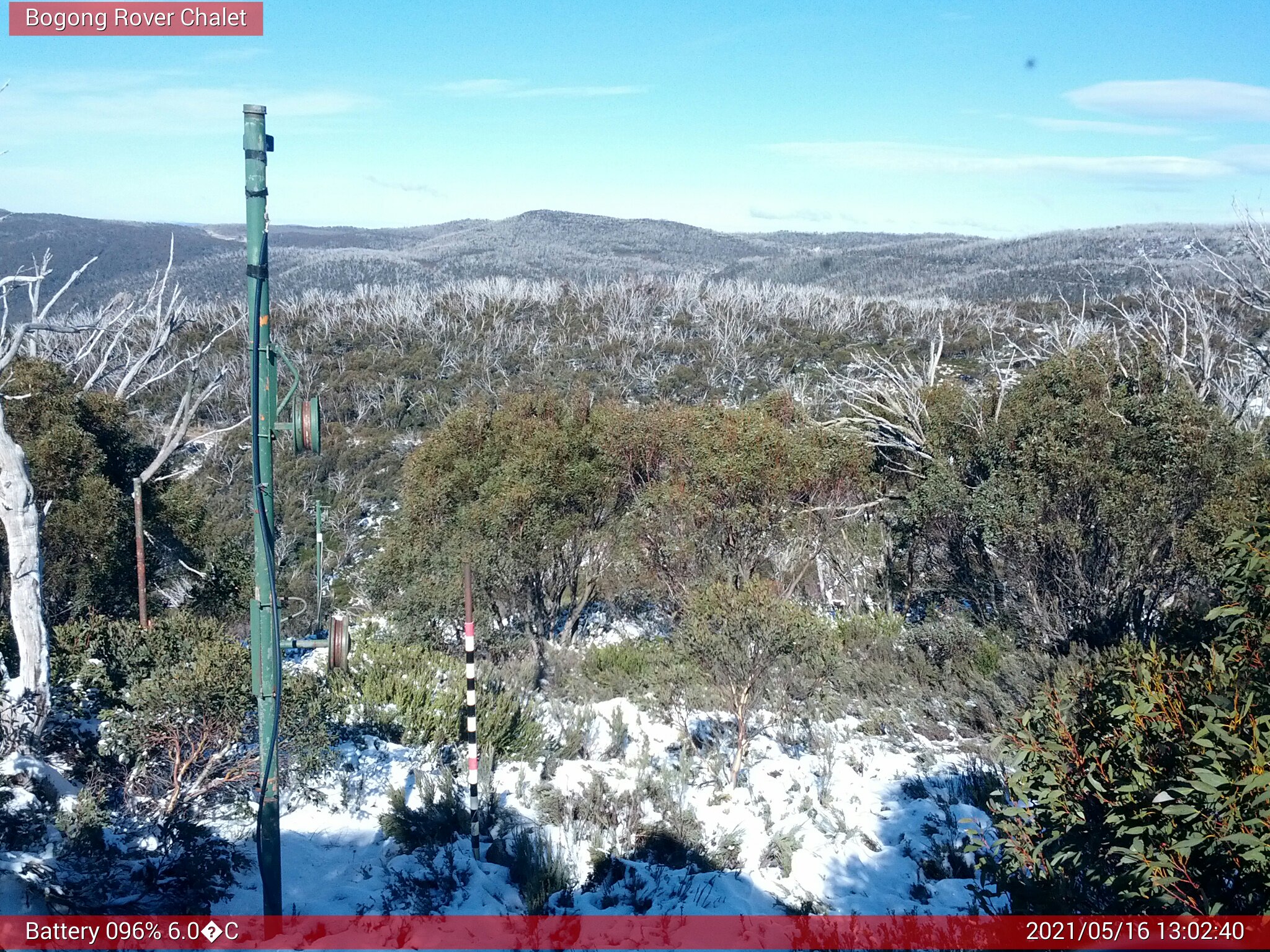 Bogong Web Cam 1:02pm Sunday 16th of May 2021