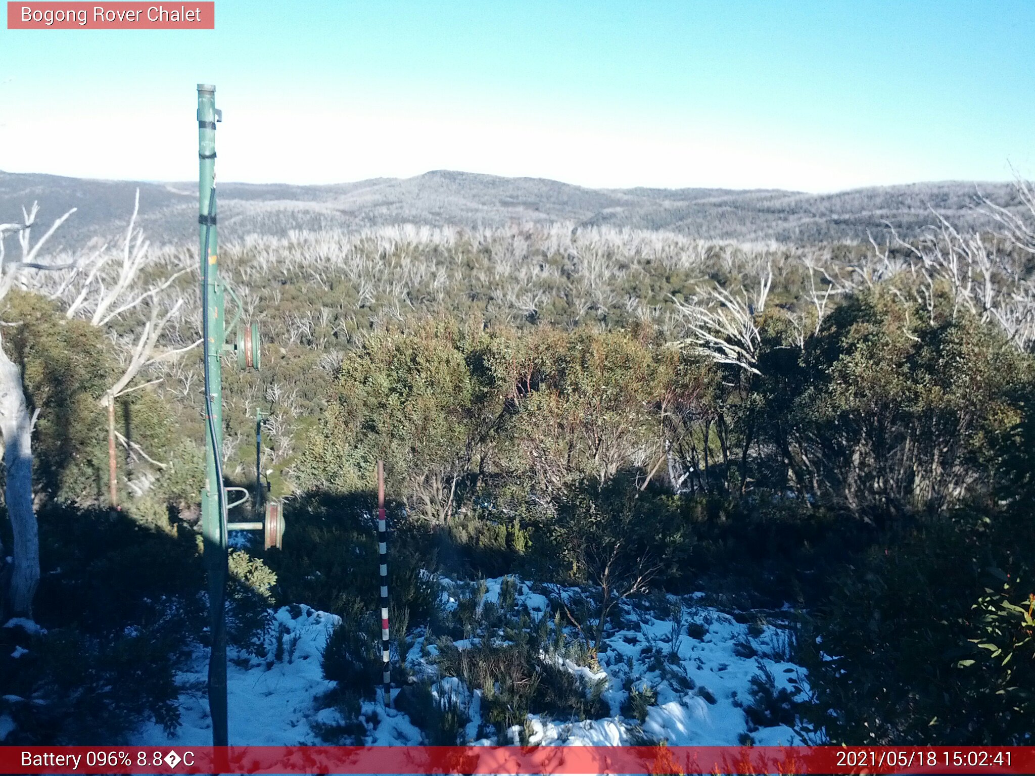 Bogong Web Cam 3:02pm Tuesday 18th of May 2021