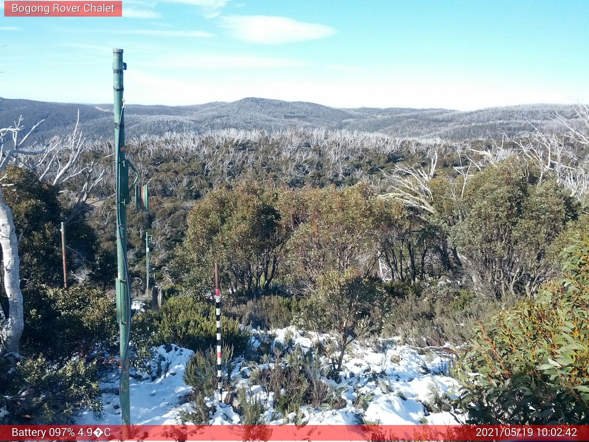 Bogong Web Cam 10:02am Wednesday 19th of May 2021