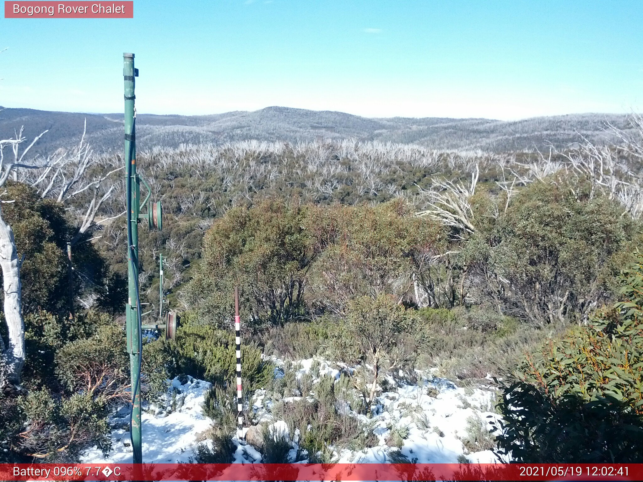 Bogong Web Cam 12:02pm Wednesday 19th of May 2021