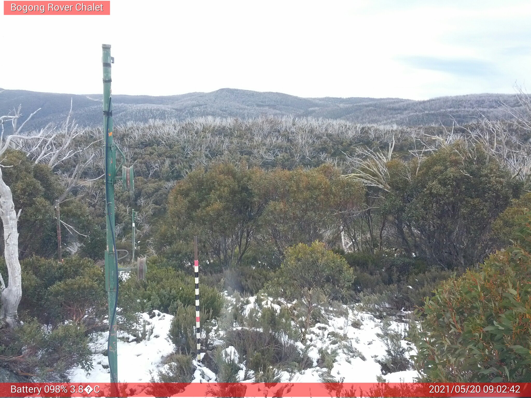 Bogong Web Cam 9:02am Thursday 20th of May 2021