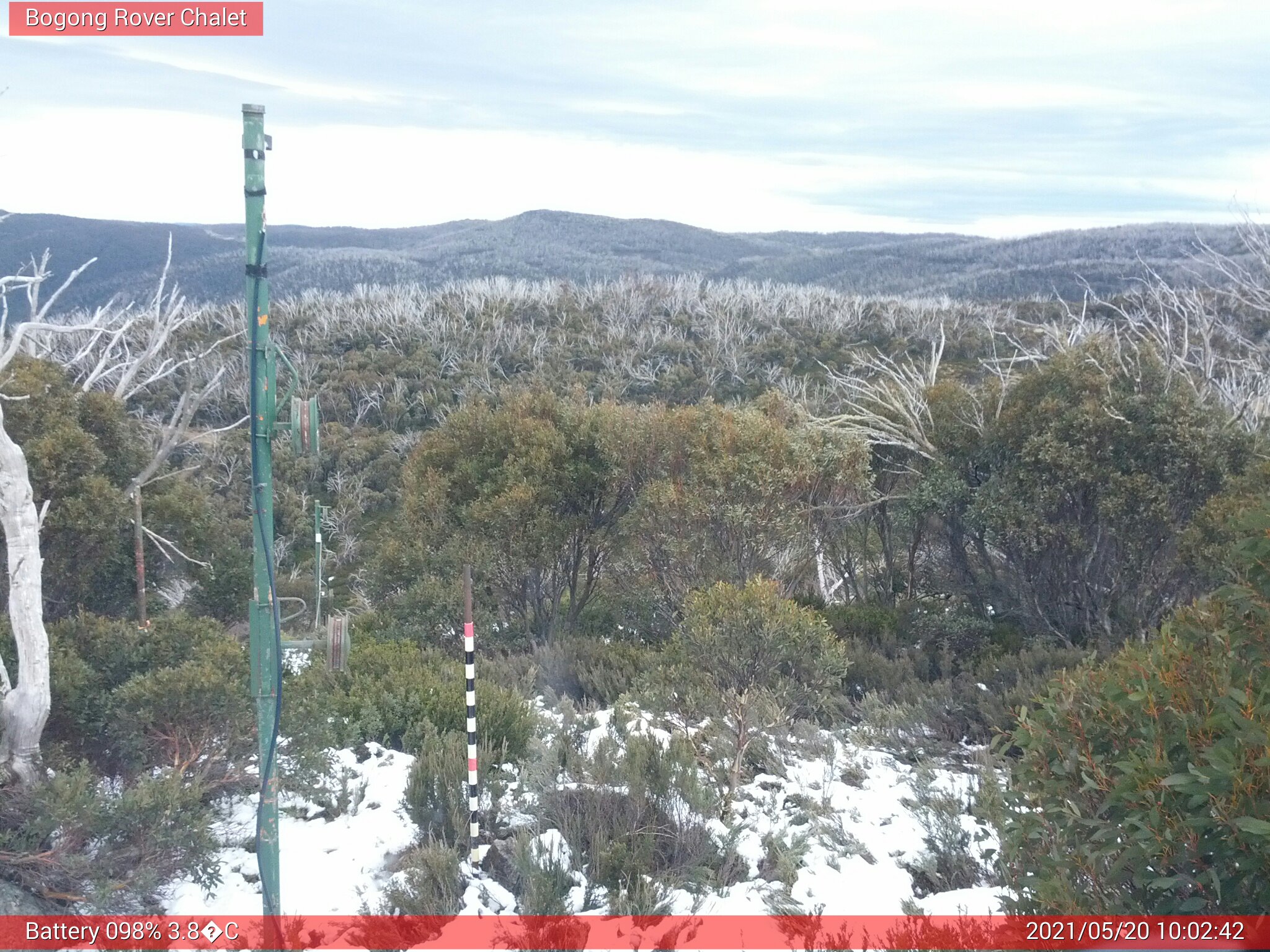 Bogong Web Cam 10:02am Thursday 20th of May 2021