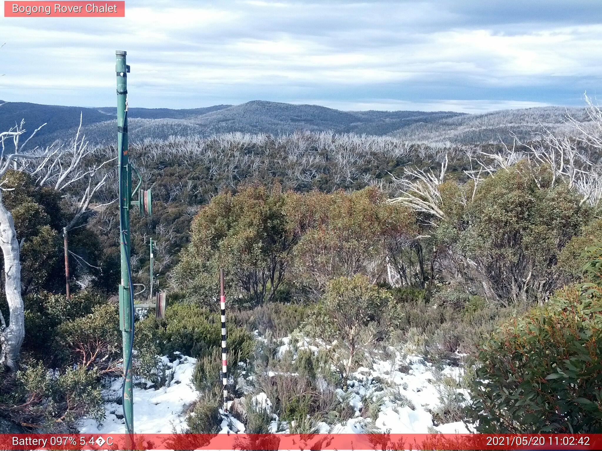 Bogong Web Cam 11:02am Thursday 20th of May 2021