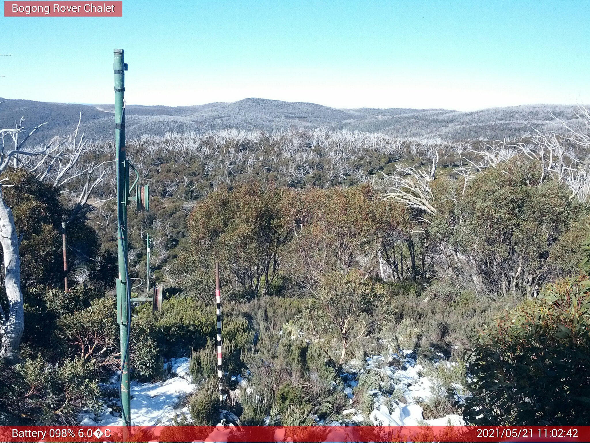 Bogong Web Cam 11:02am Friday 21st of May 2021