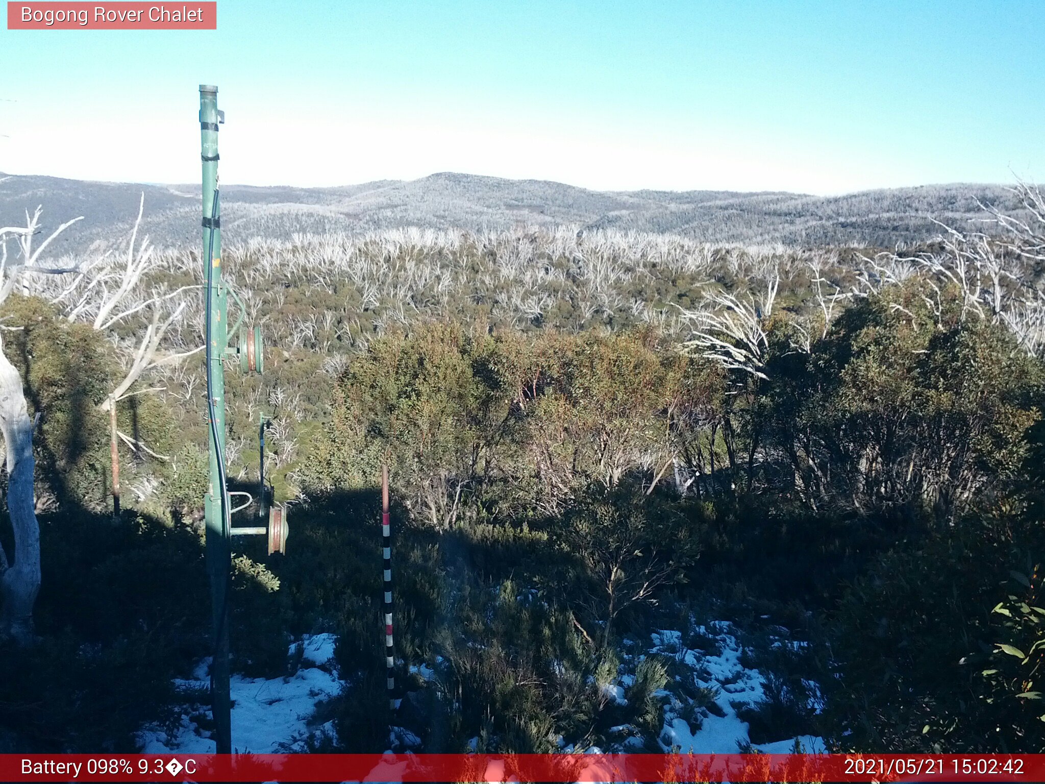 Bogong Web Cam 3:02pm Friday 21st of May 2021