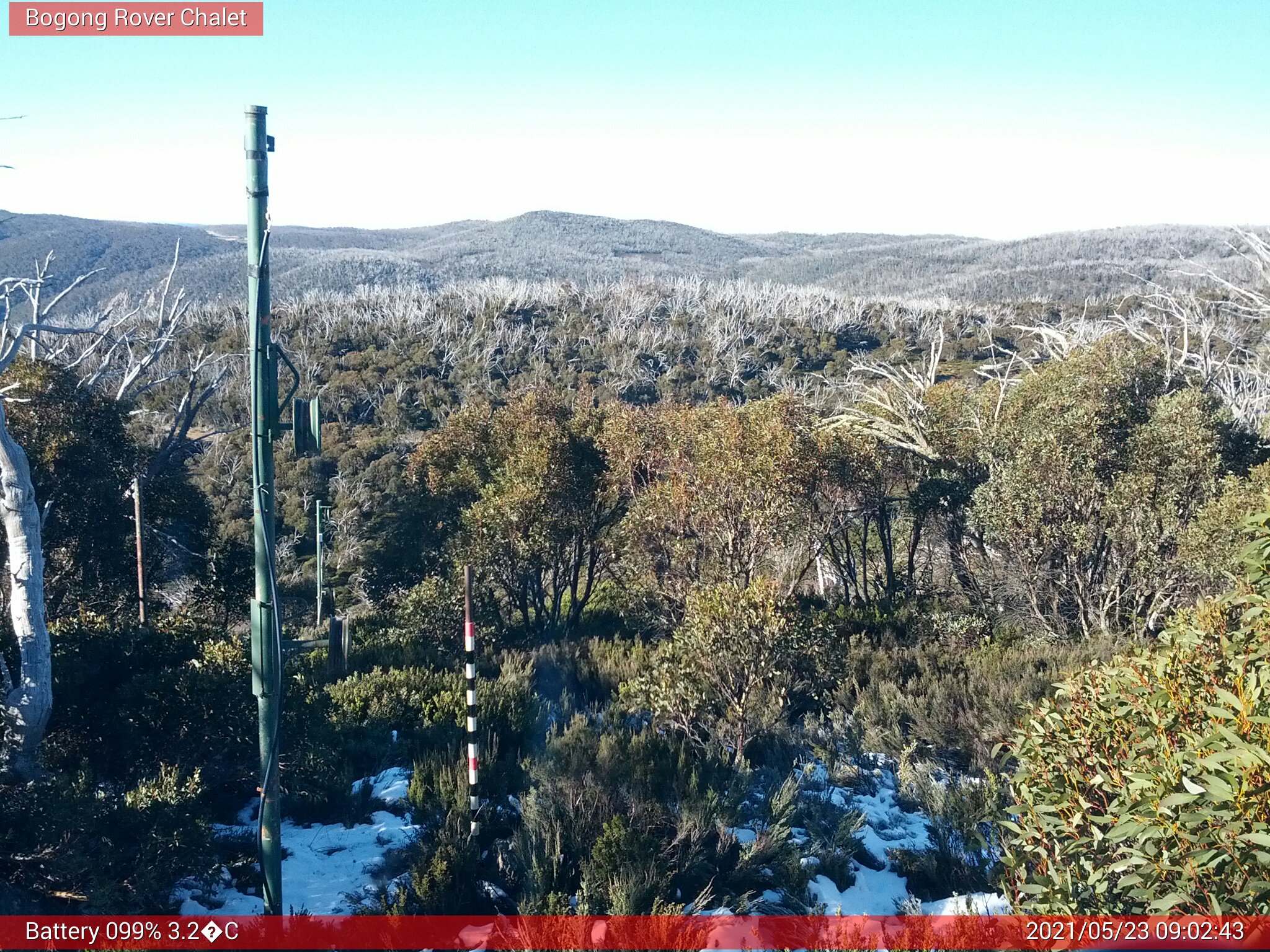 Bogong Web Cam 9:02am Sunday 23rd of May 2021