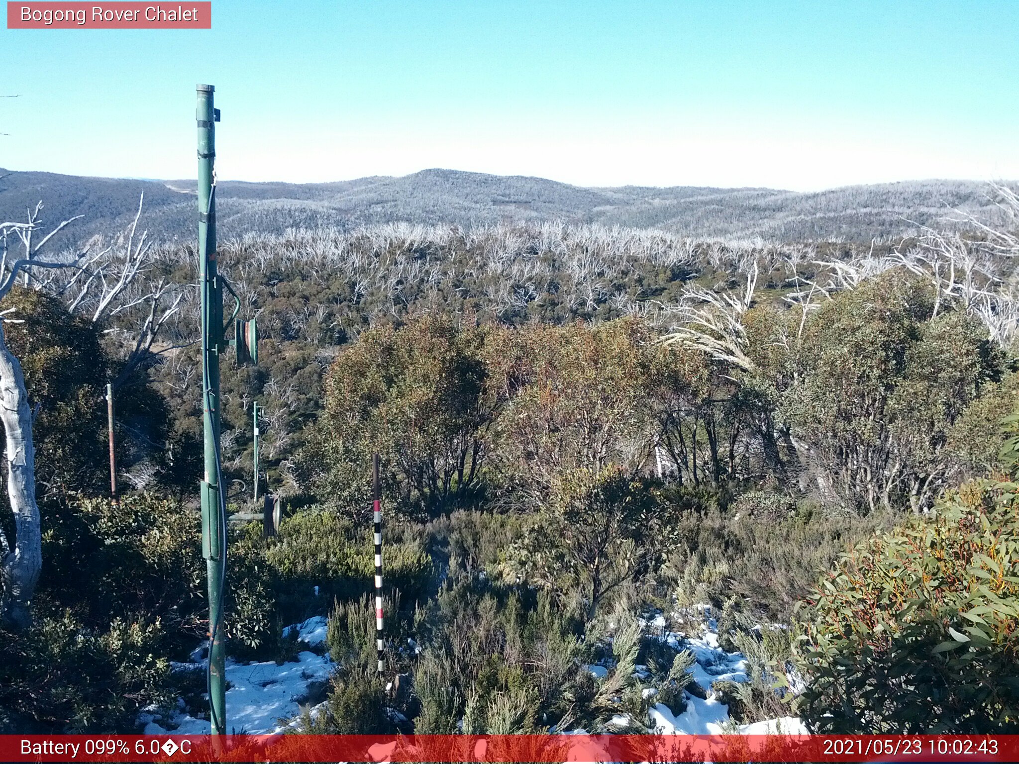 Bogong Web Cam 10:02am Sunday 23rd of May 2021