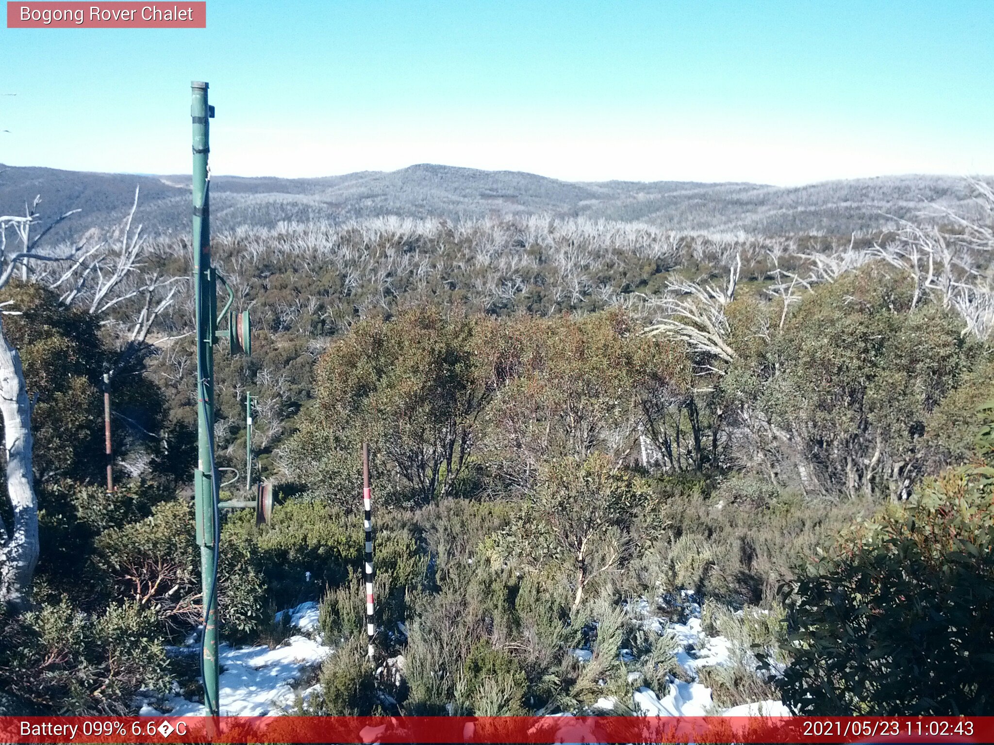 Bogong Web Cam 11:02am Sunday 23rd of May 2021