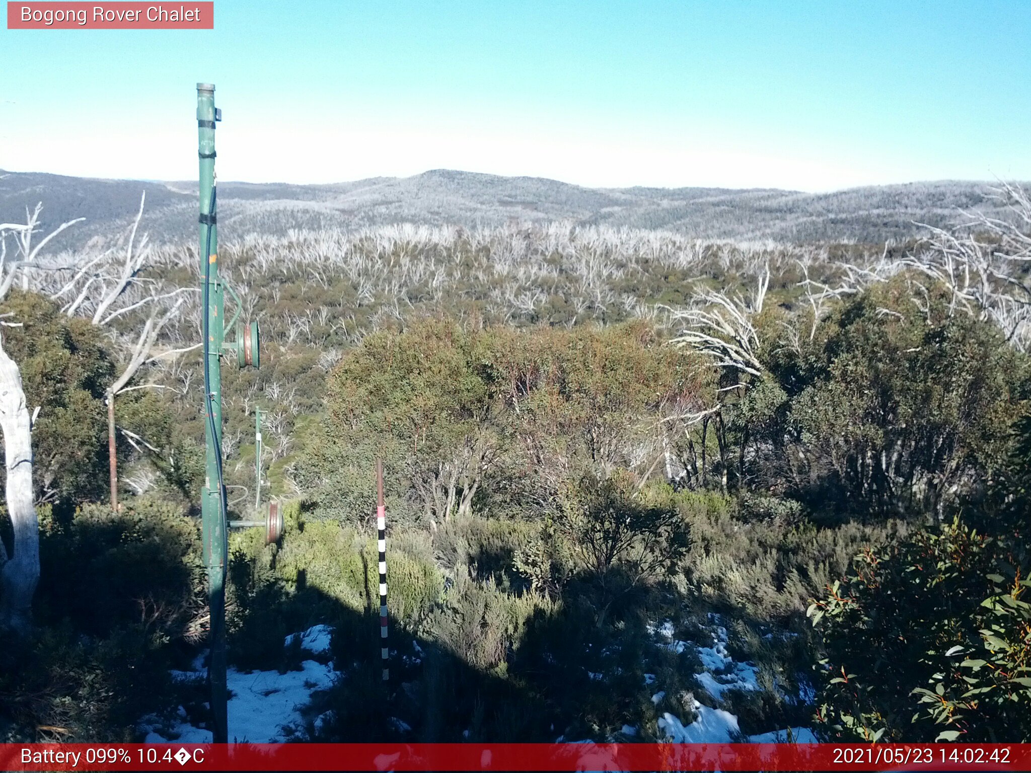 Bogong Web Cam 2:02pm Sunday 23rd of May 2021