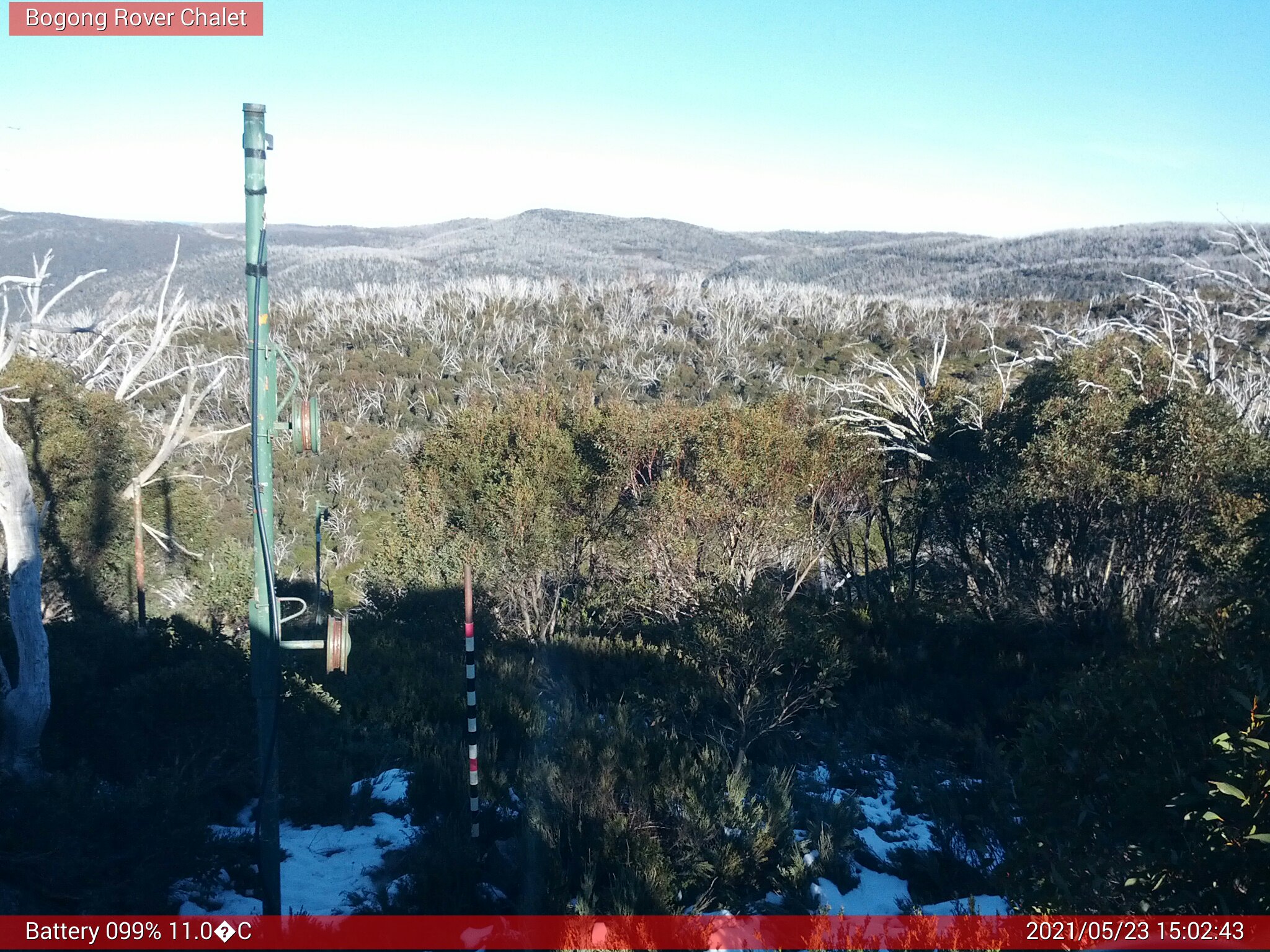 Bogong Web Cam 3:02pm Sunday 23rd of May 2021