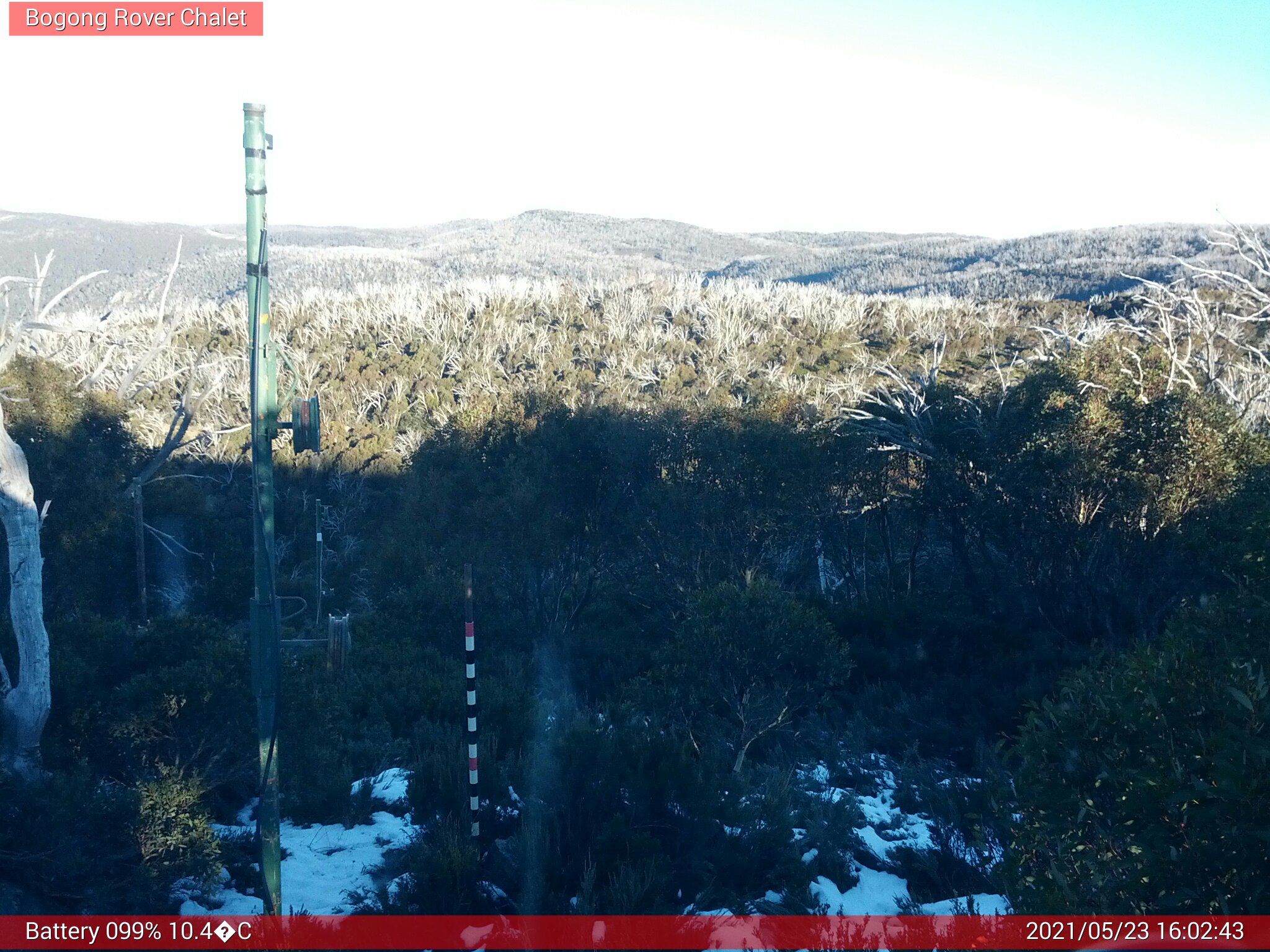 Bogong Web Cam 4:02pm Sunday 23rd of May 2021