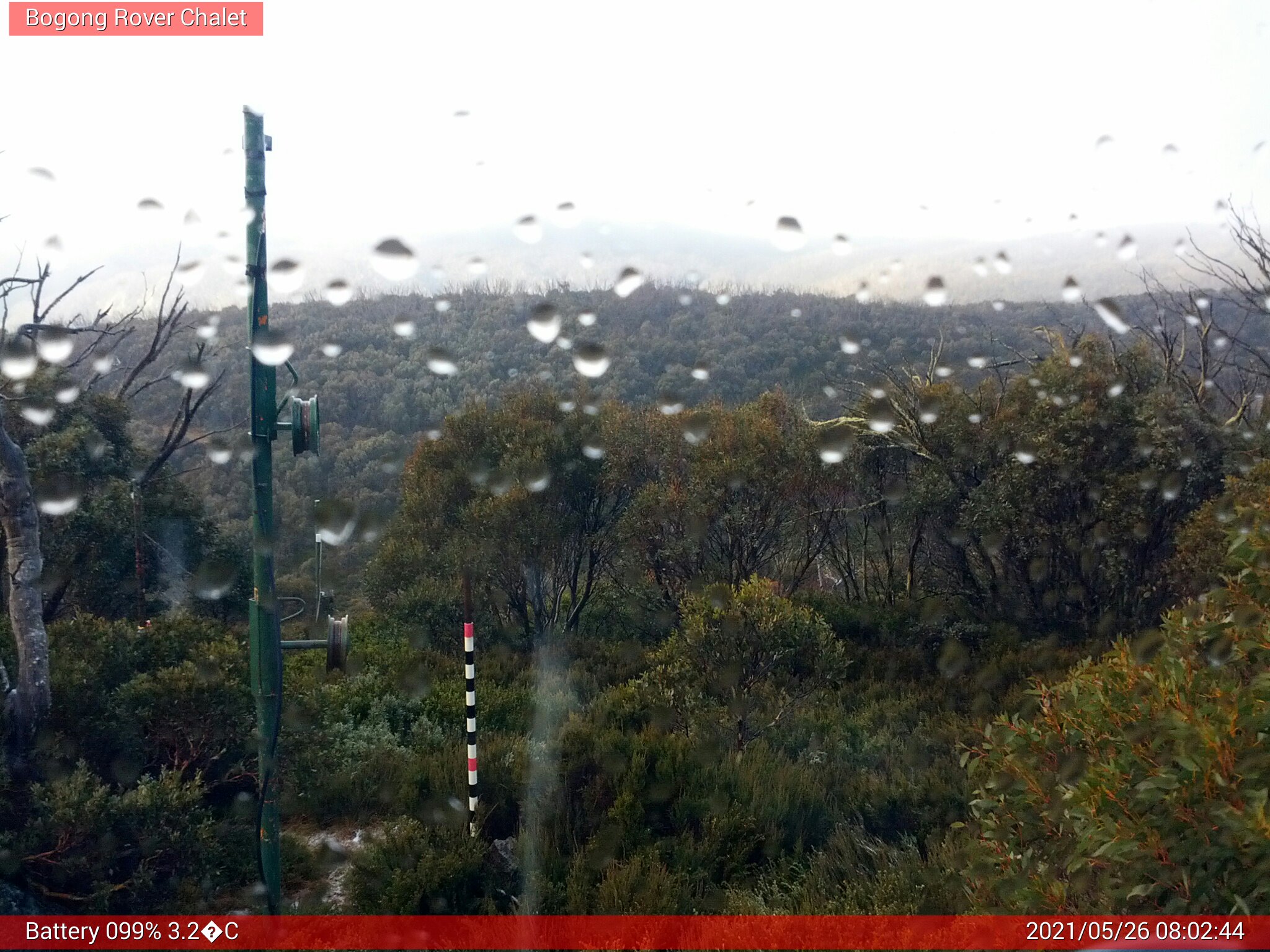 Bogong Web Cam 8:02am Wednesday 26th of May 2021