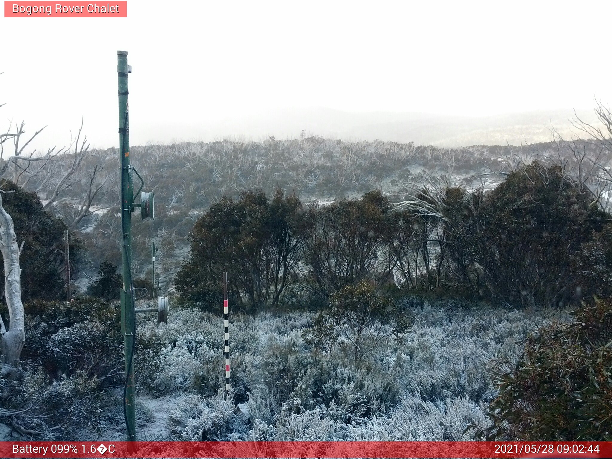 Bogong Web Cam 9:02am Friday 28th of May 2021