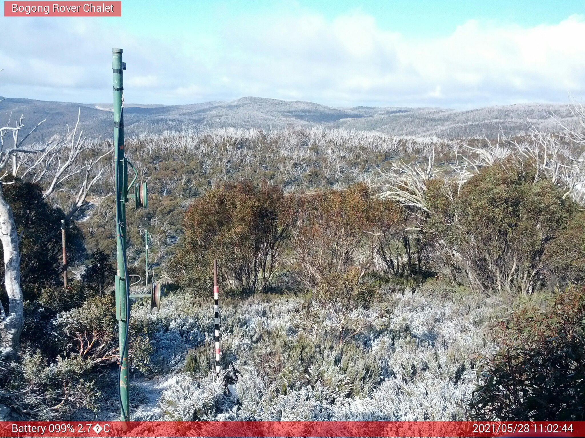 Bogong Web Cam 11:02am Friday 28th of May 2021