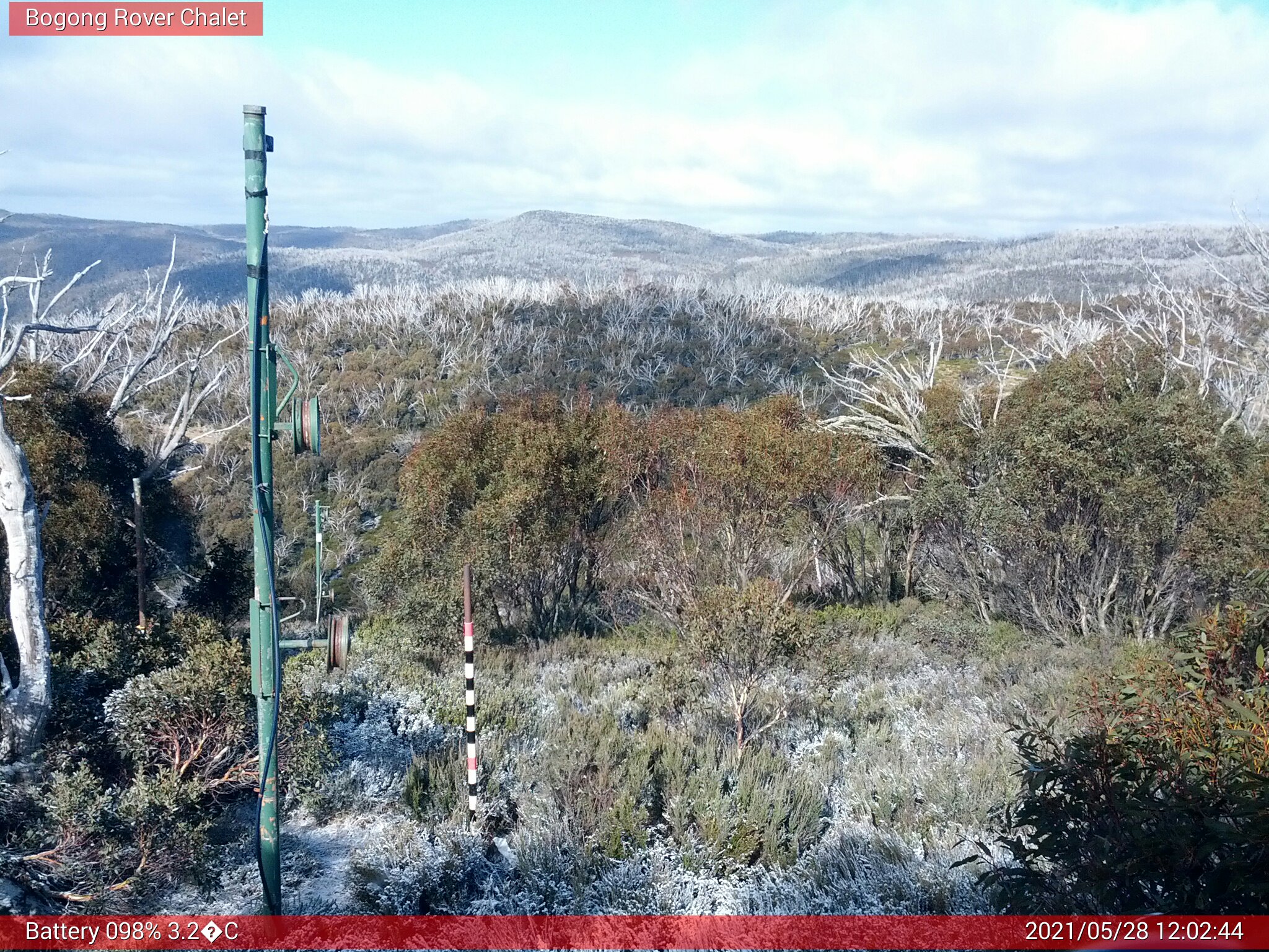 Bogong Web Cam 12:02pm Friday 28th of May 2021