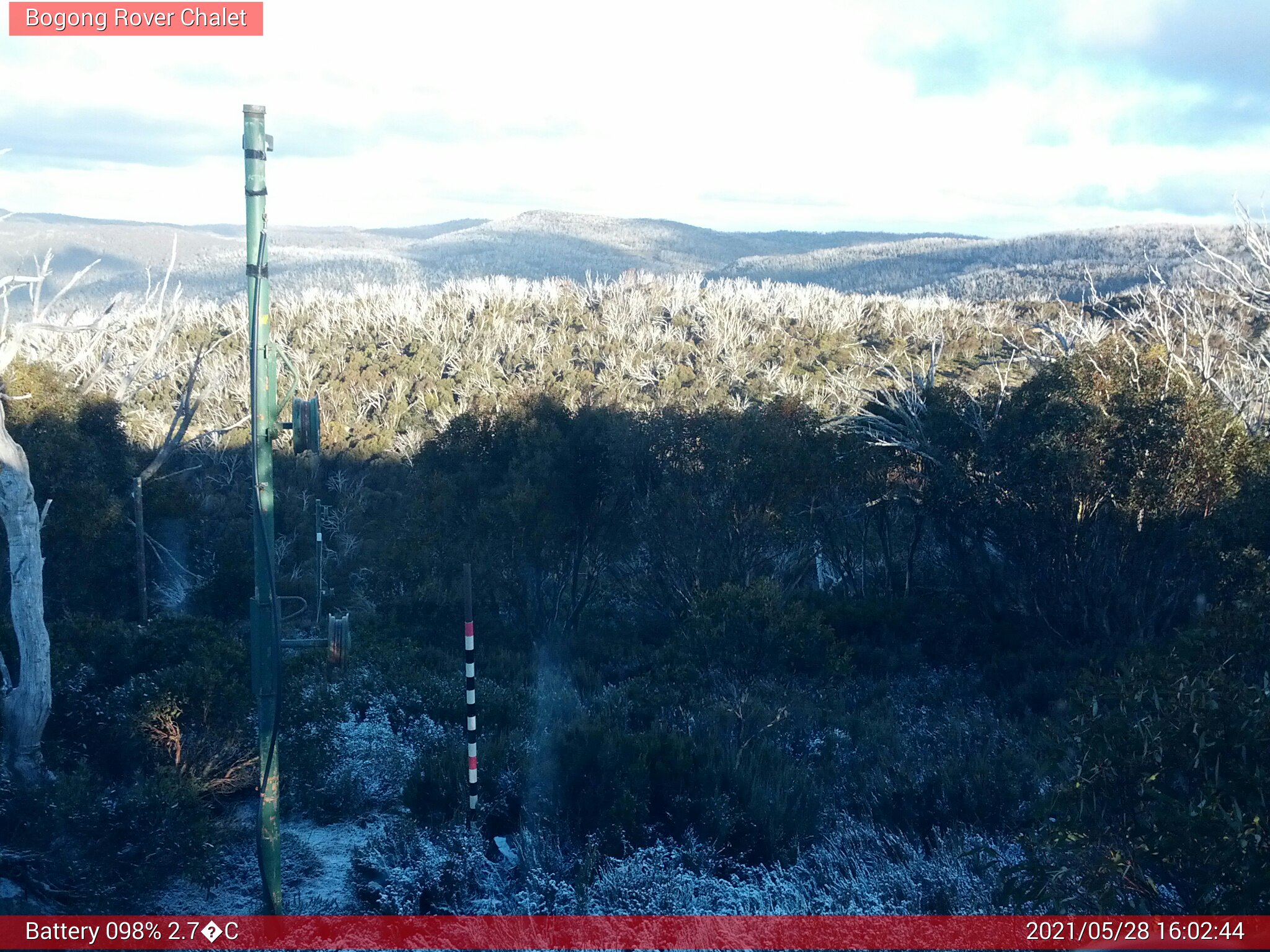 Bogong Web Cam 4:02pm Friday 28th of May 2021