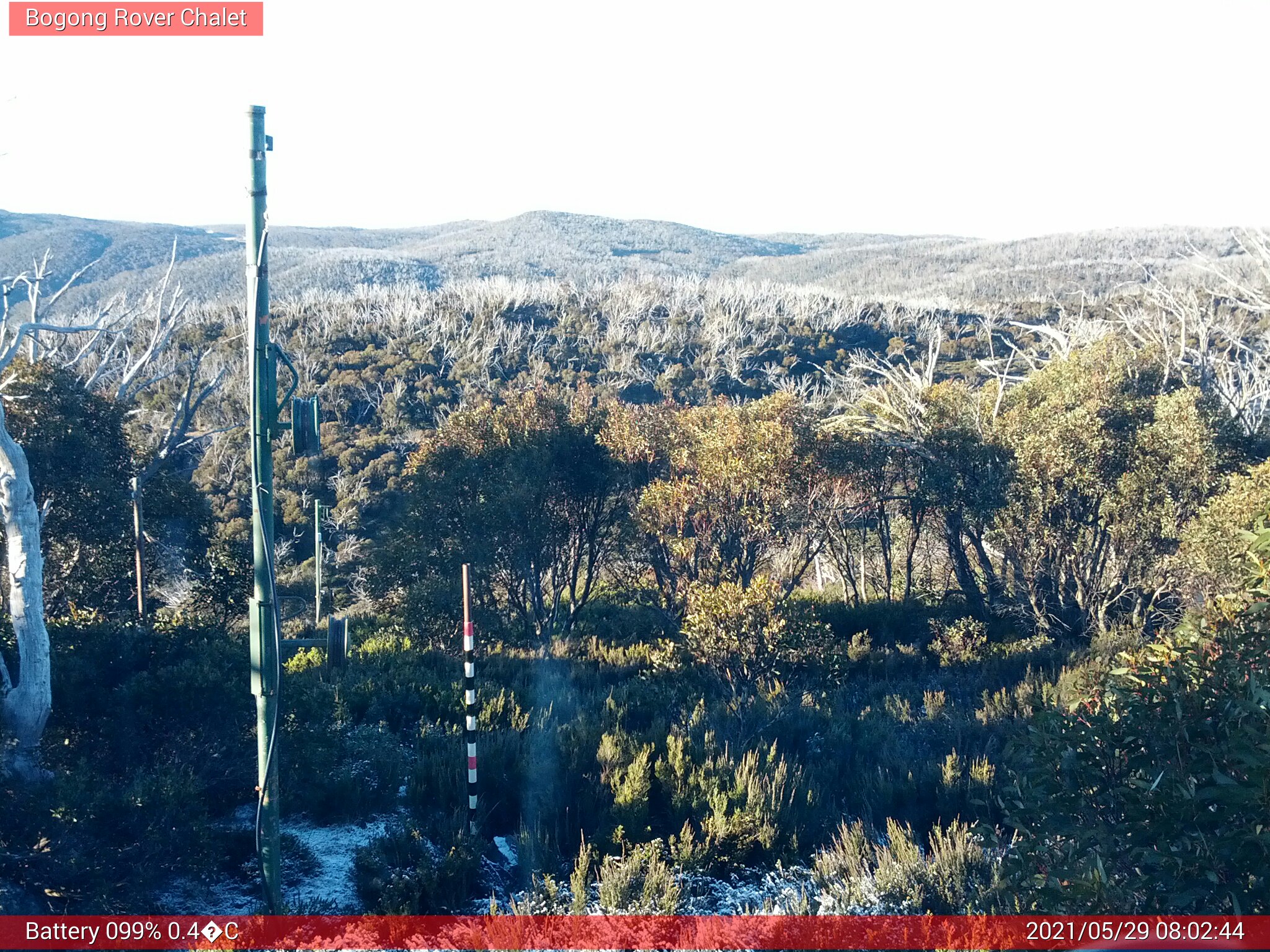 Bogong Web Cam 8:02am Saturday 29th of May 2021