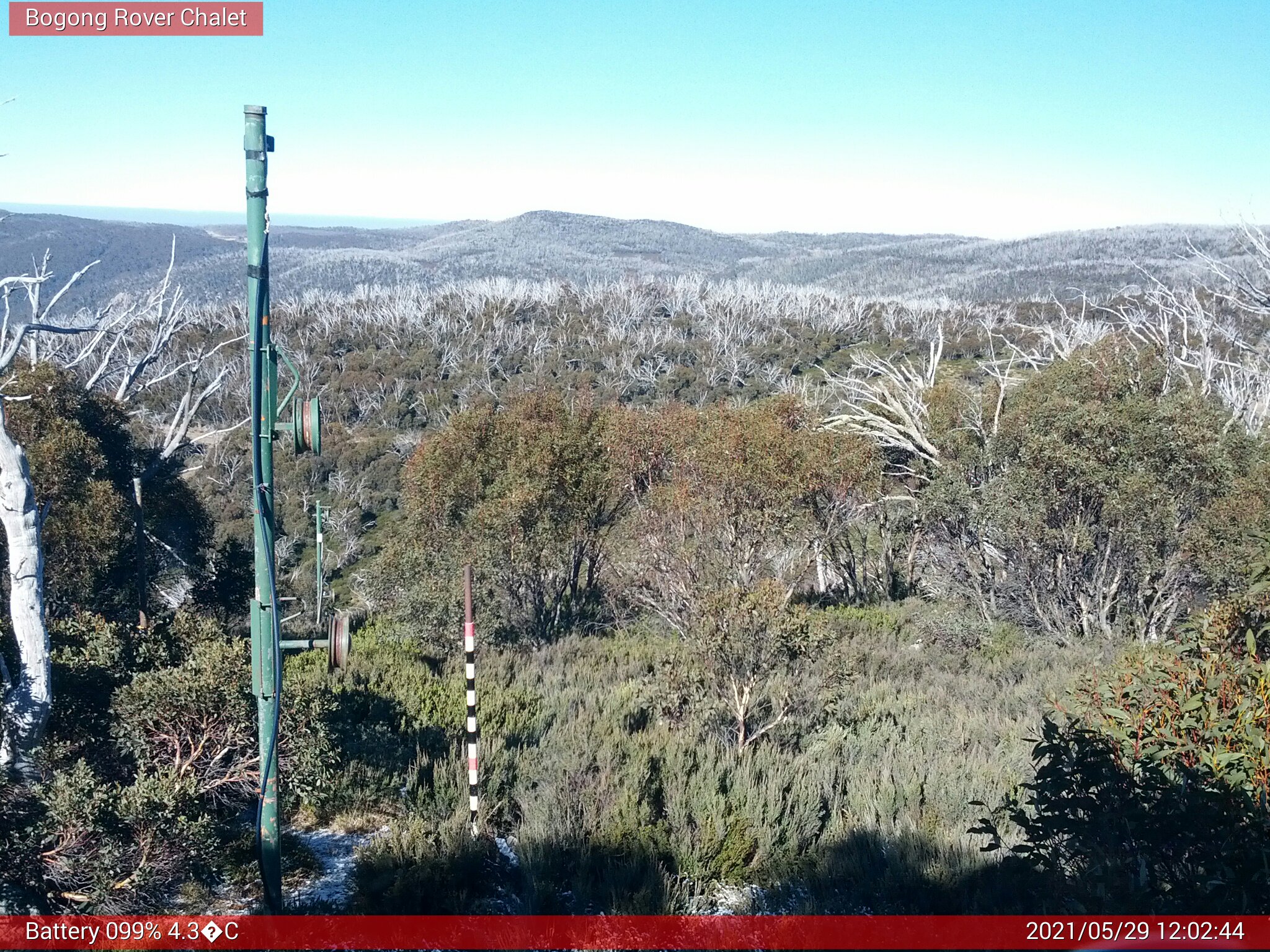 Bogong Web Cam 12:02pm Saturday 29th of May 2021