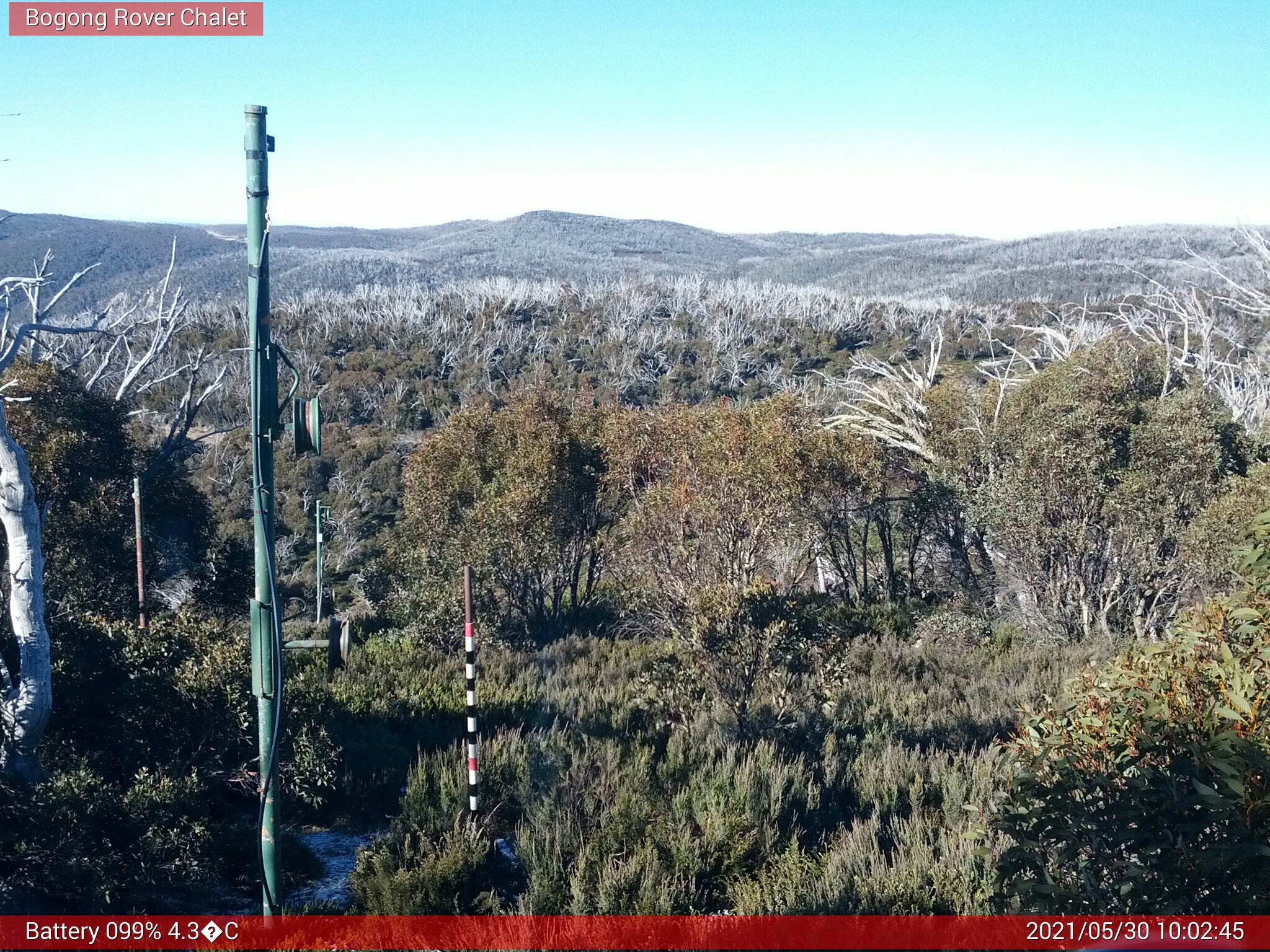 Bogong Web Cam 10:02am Sunday 30th of May 2021