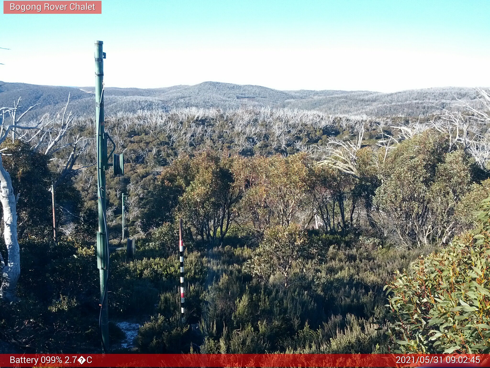 Bogong Web Cam 9:02am Monday 31st of May 2021