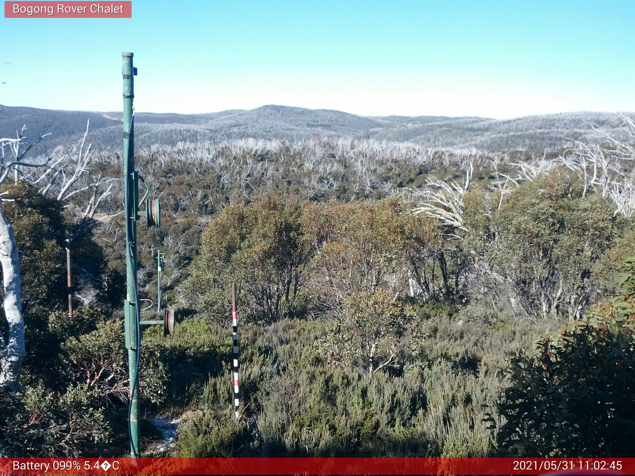 Bogong Web Cam 11:02am Monday 31st of May 2021