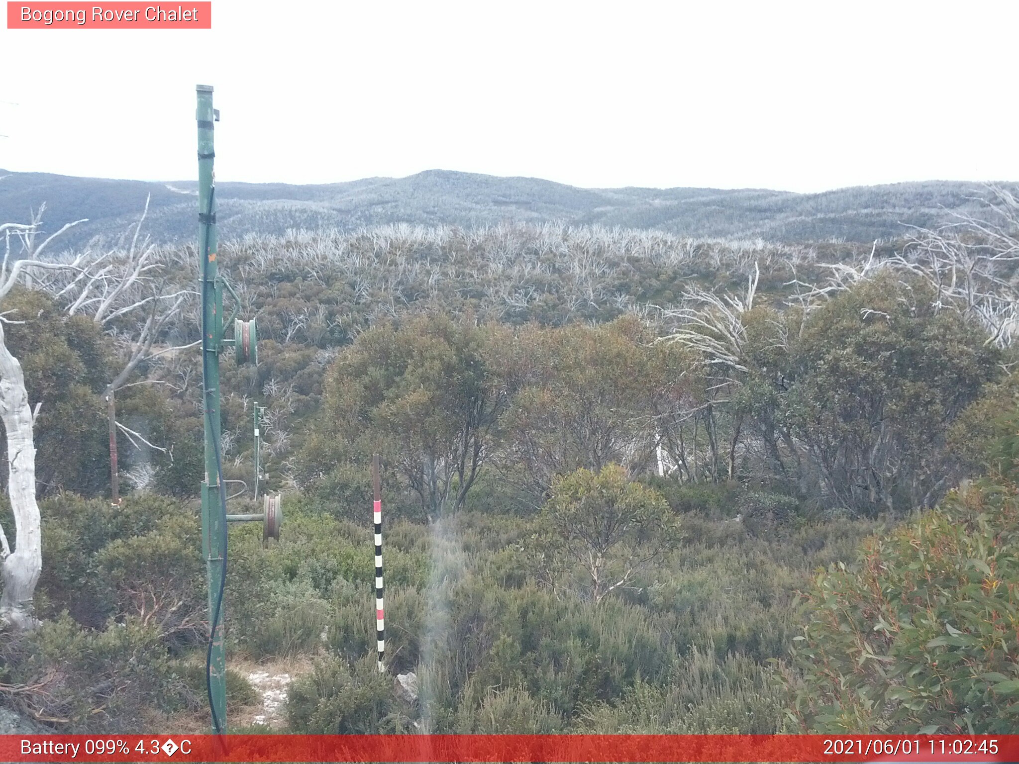 Bogong Web Cam 11:02am Tuesday 1st of June 2021