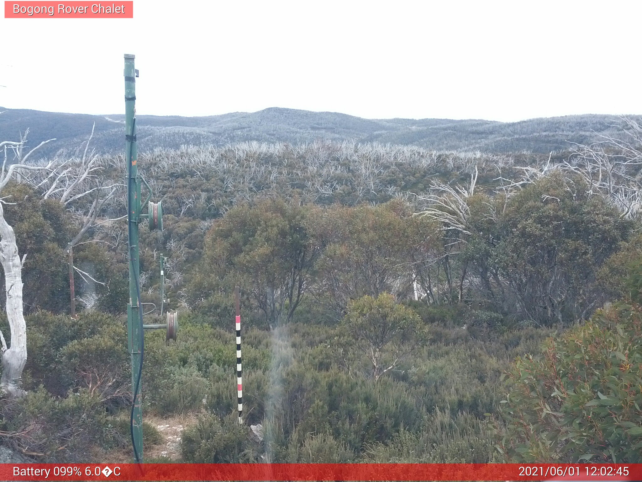 Bogong Web Cam 12:02pm Tuesday 1st of June 2021