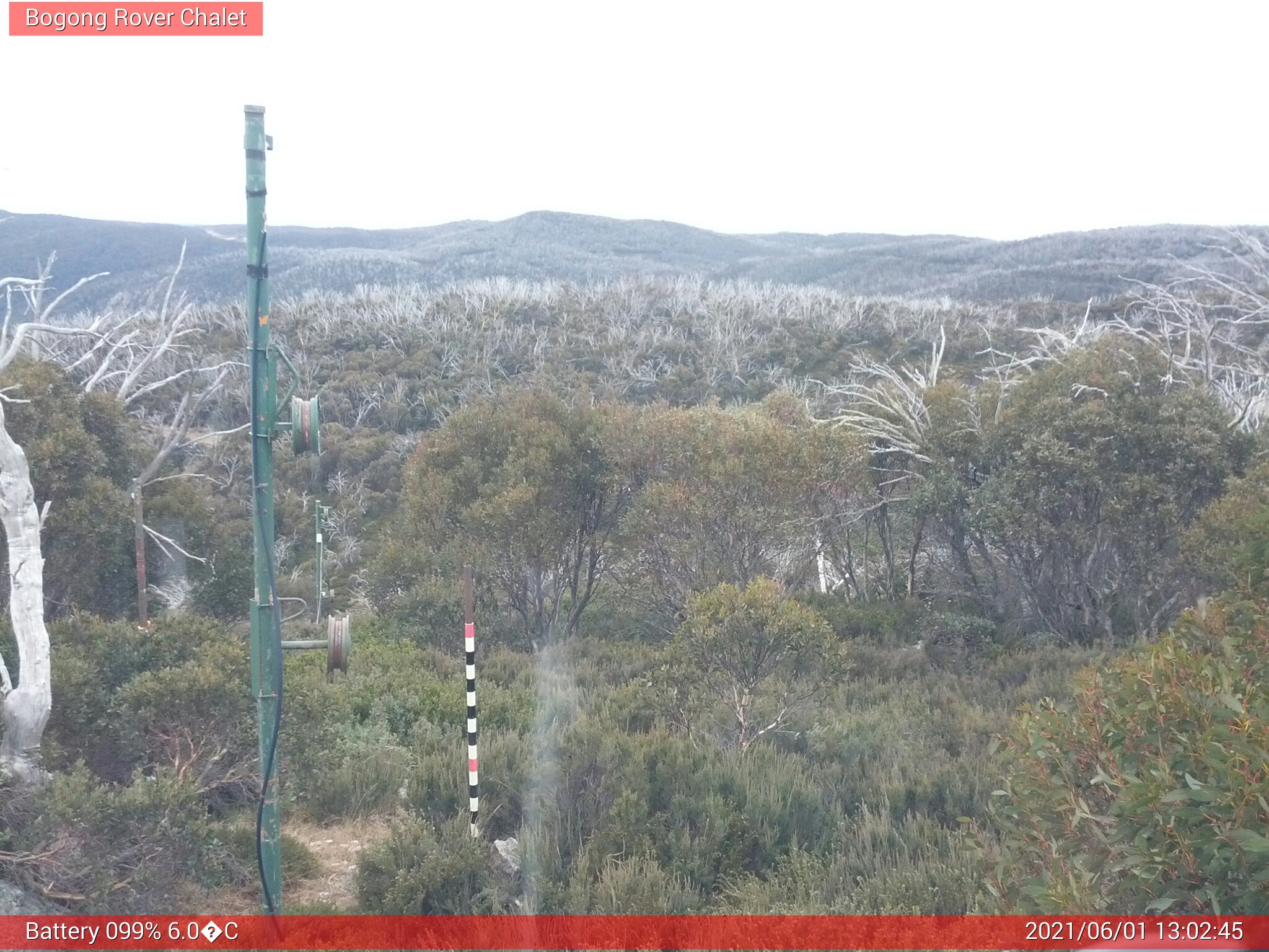 Bogong Web Cam 1:02pm Tuesday 1st of June 2021