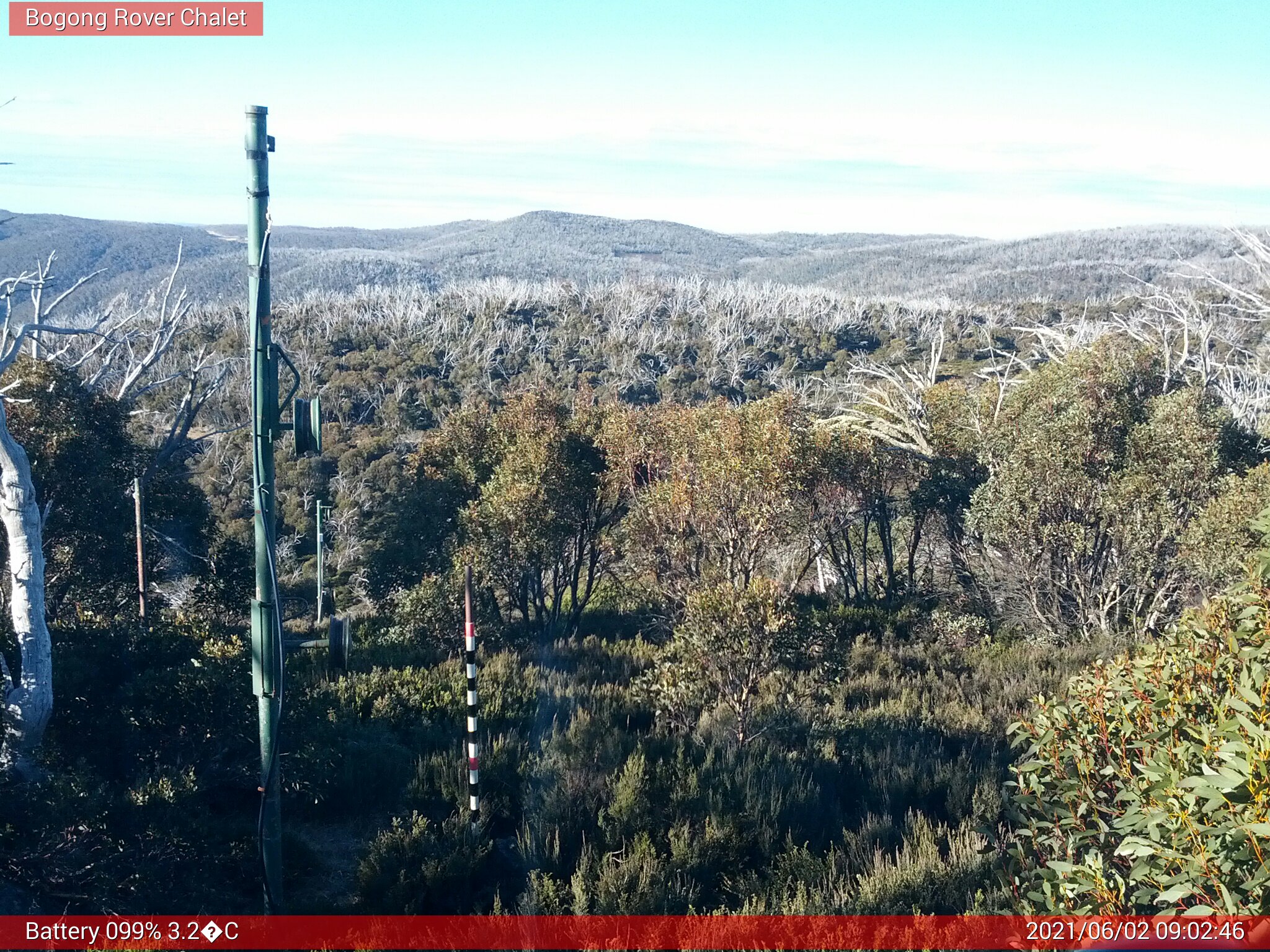 Bogong Web Cam 9:02am Wednesday 2nd of June 2021