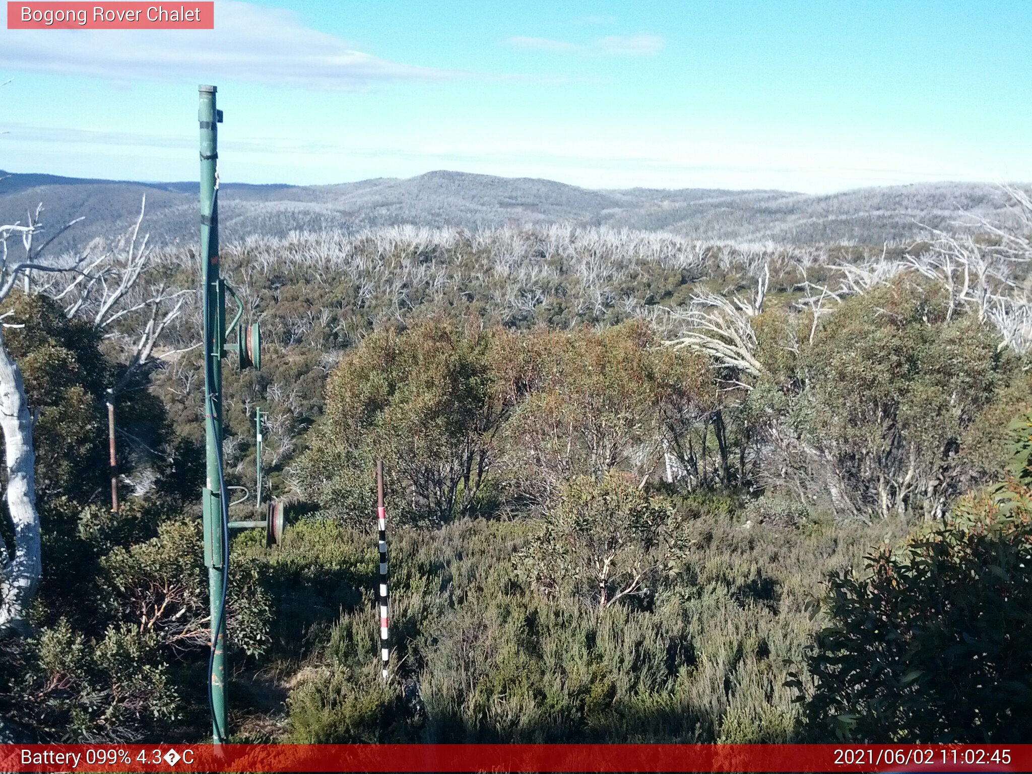 Bogong Web Cam 11:02am Wednesday 2nd of June 2021