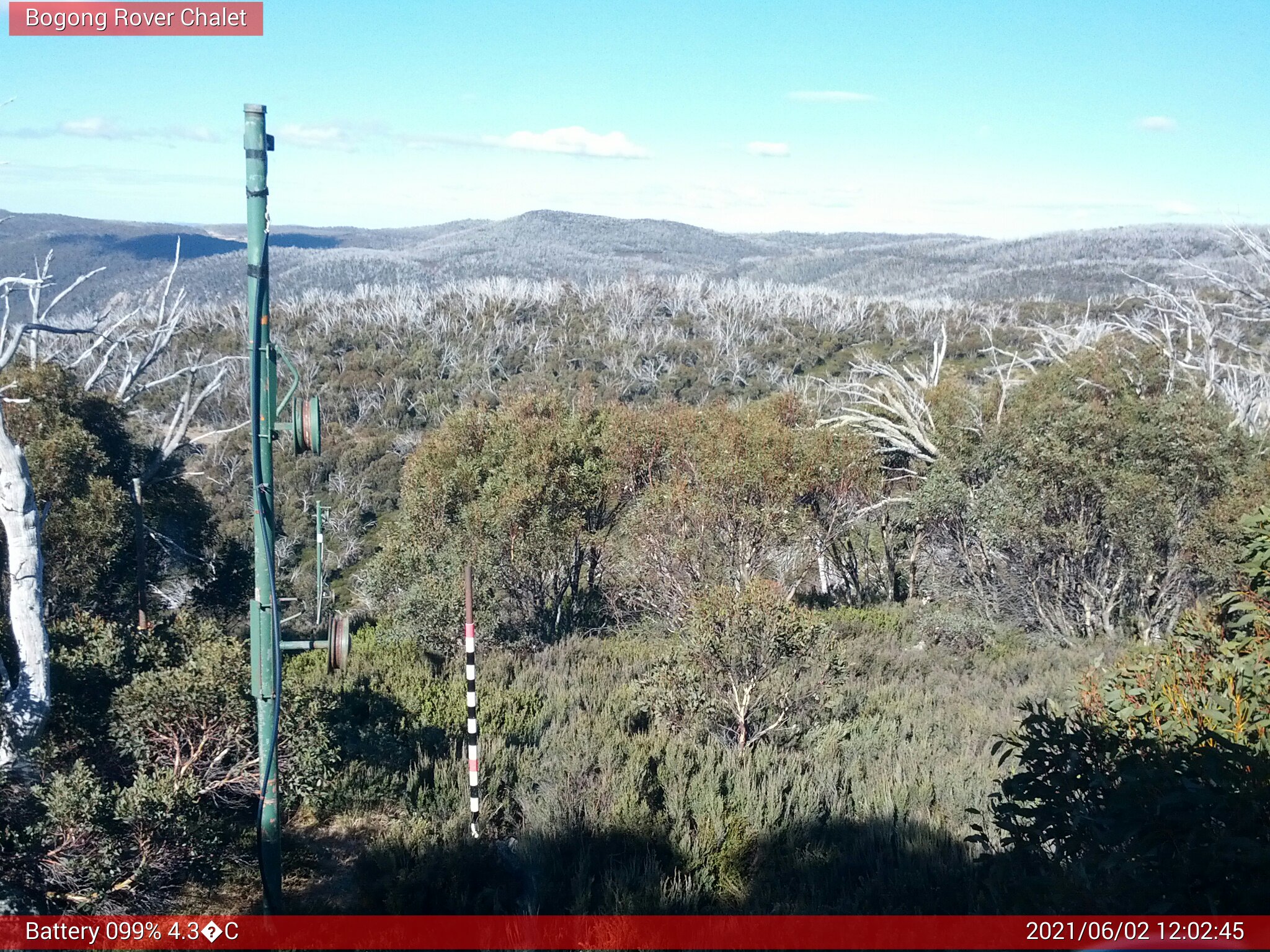 Bogong Web Cam 12:02pm Wednesday 2nd of June 2021