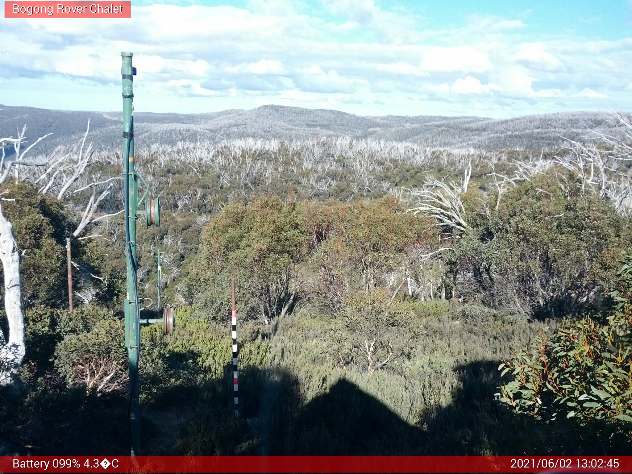 Bogong Web Cam 1:02pm Wednesday 2nd of June 2021