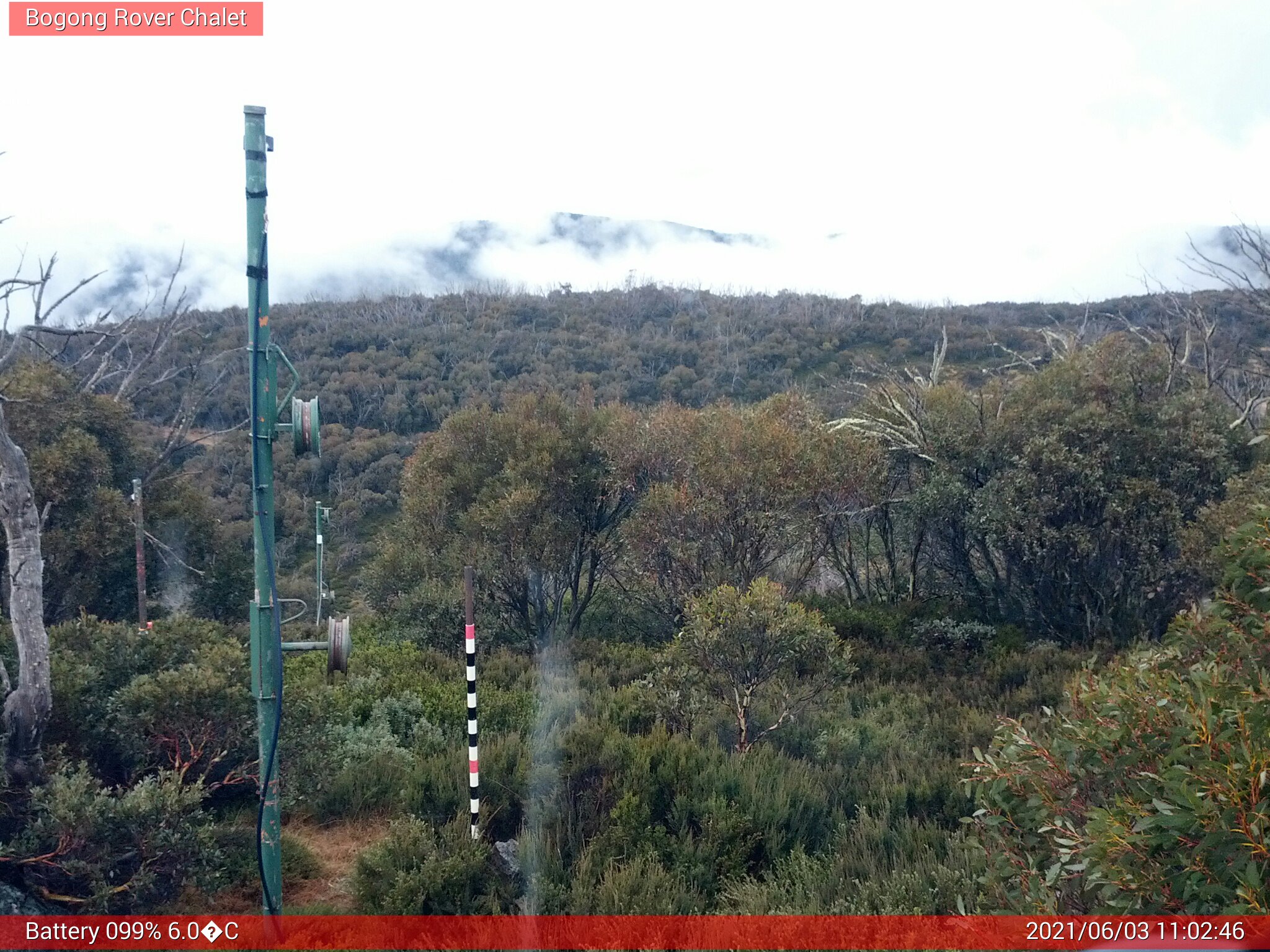 Bogong Web Cam 11:02am Thursday 3rd of June 2021