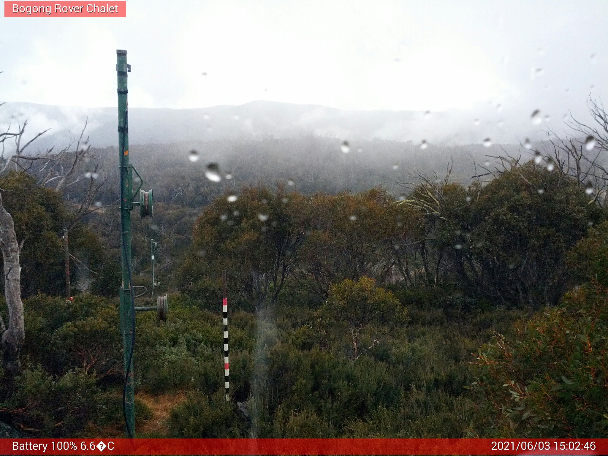 Bogong Web Cam 3:02pm Thursday 3rd of June 2021